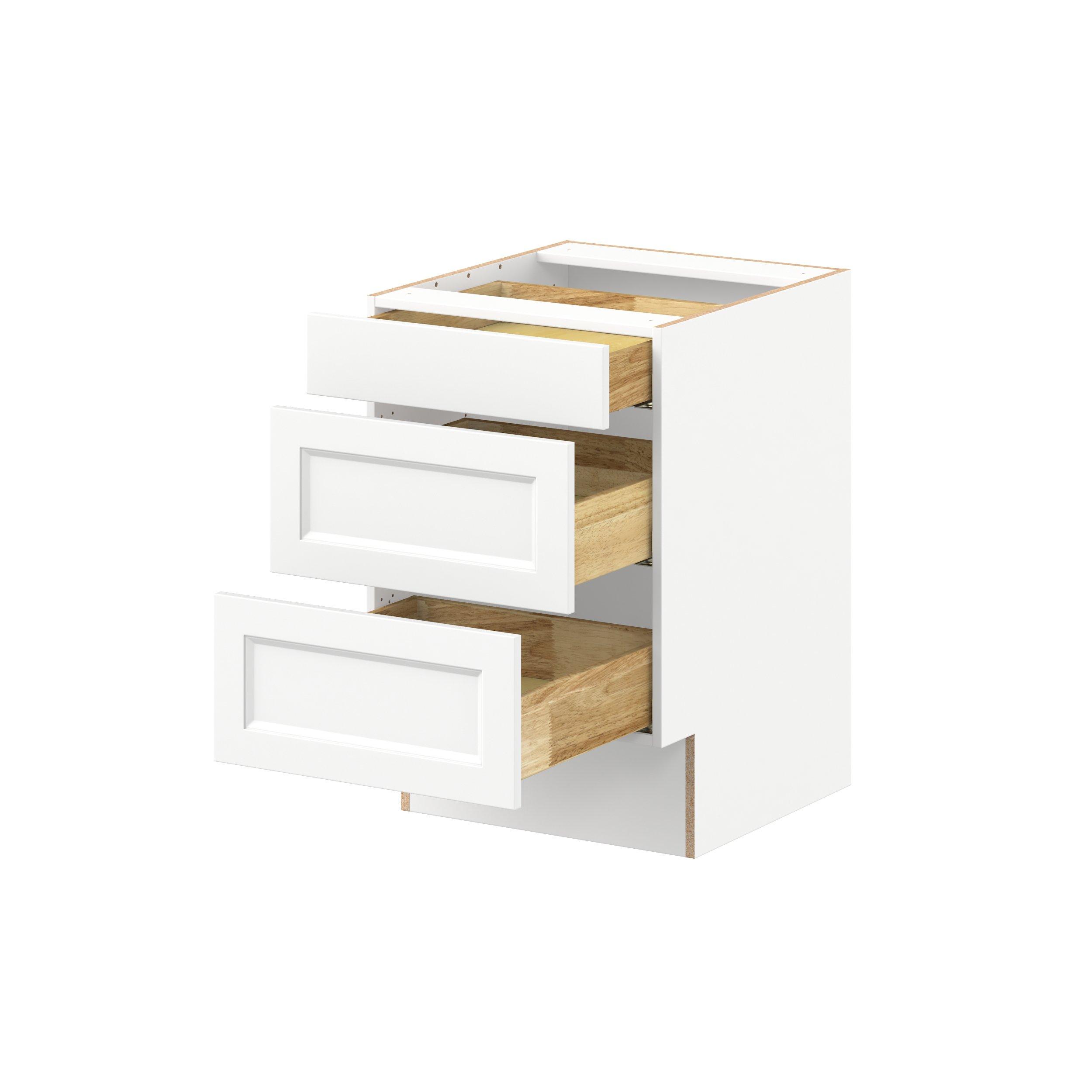 Peachtree 21 in. Painted Bright White Drawer Base Cabinet