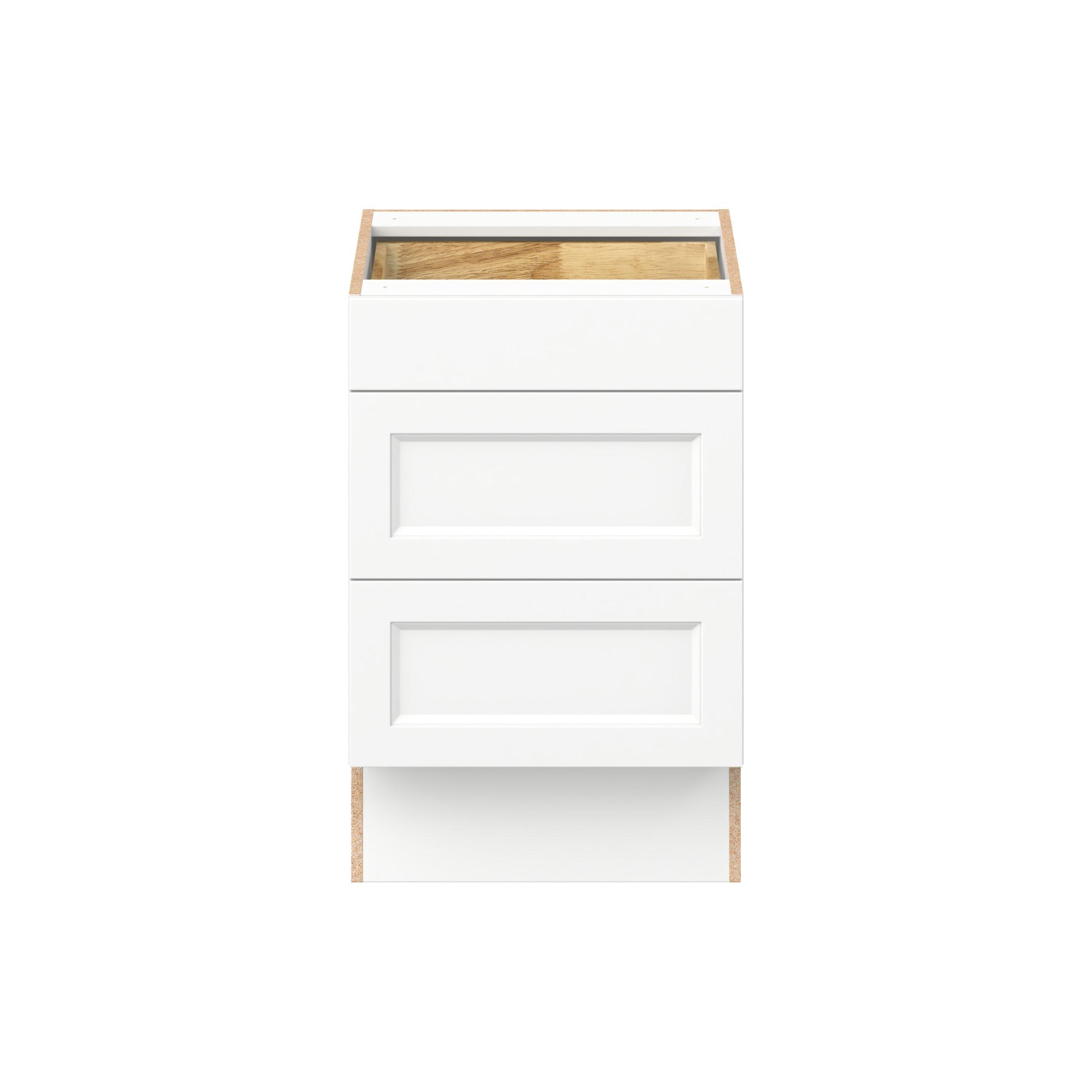 Peachtree 21 in. Painted Bright White Drawer Base Cabinet