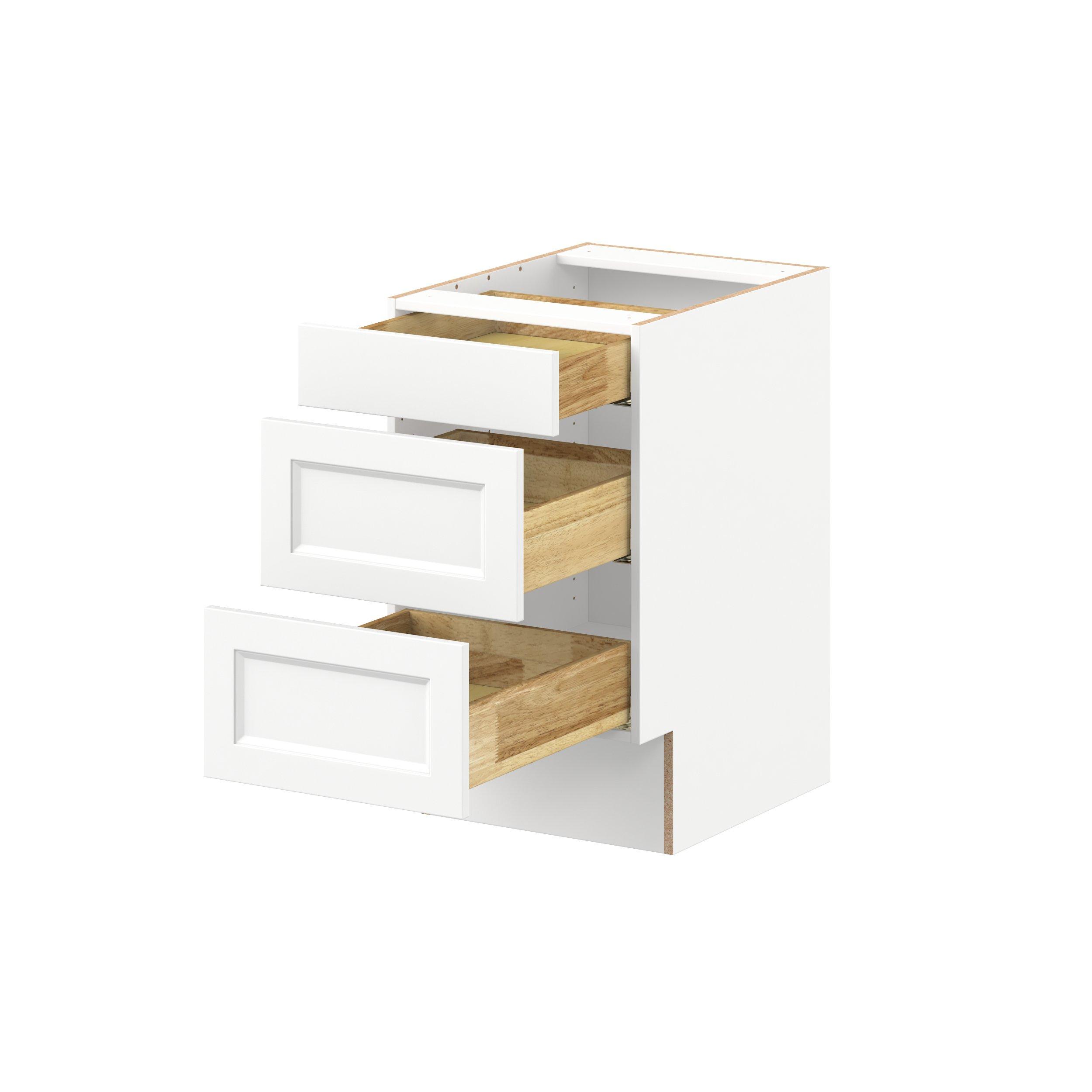 Peachtree 18 in. Painted Bright White Drawer Base Cabinet