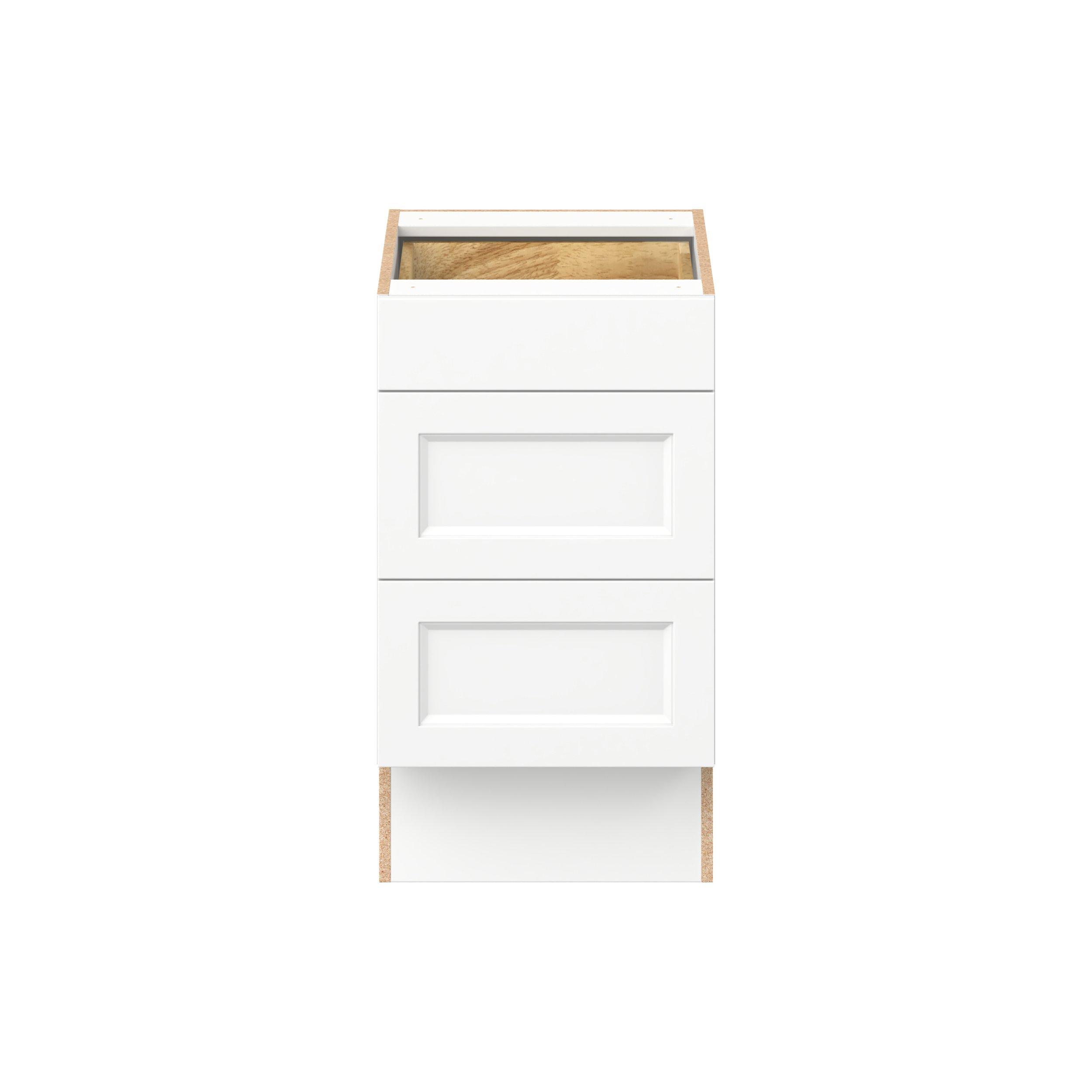 Peachtree 18 in. Painted Bright White Drawer Base Cabinet
