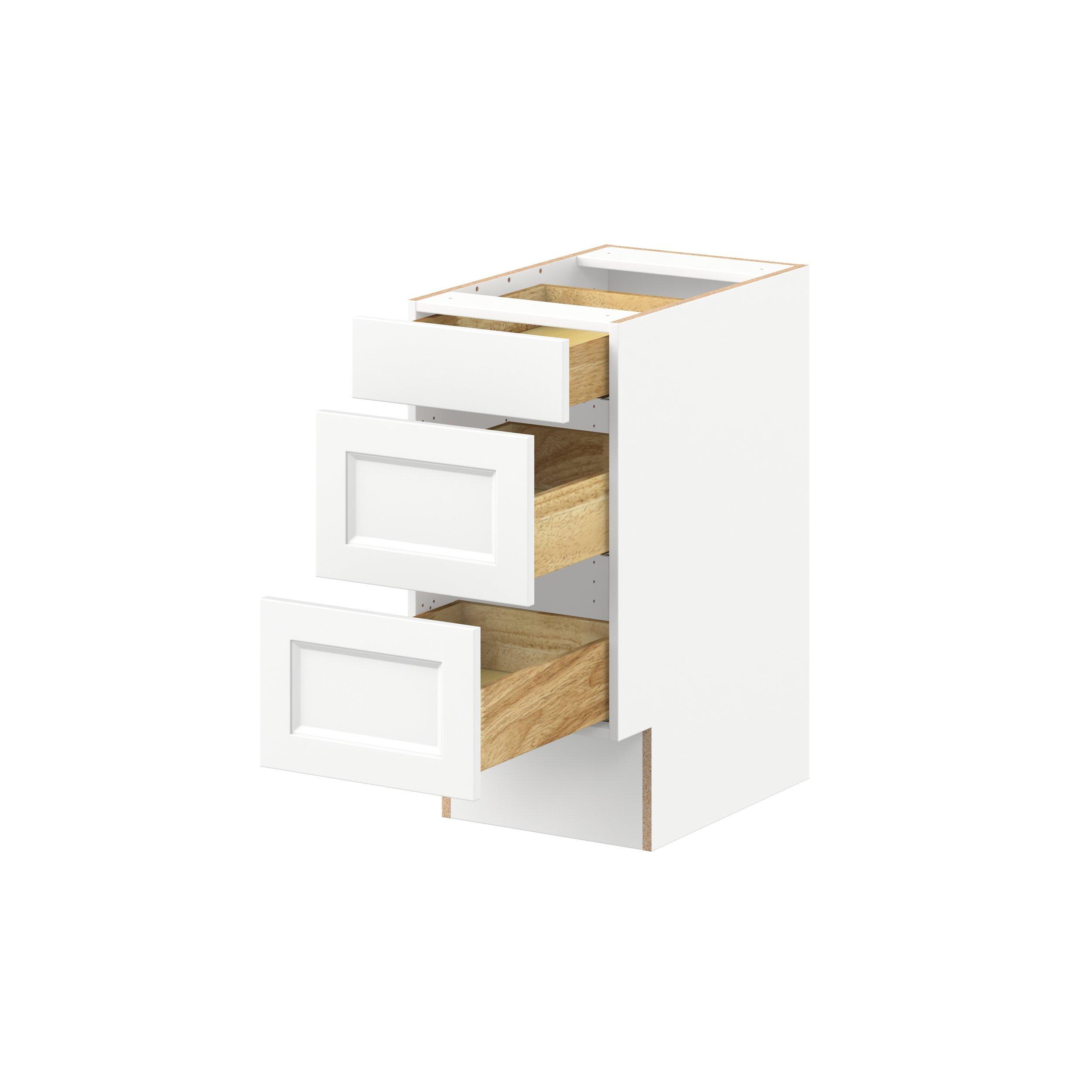 Peachtree 15 in. Painted Bright White Drawer Base Cabinet
