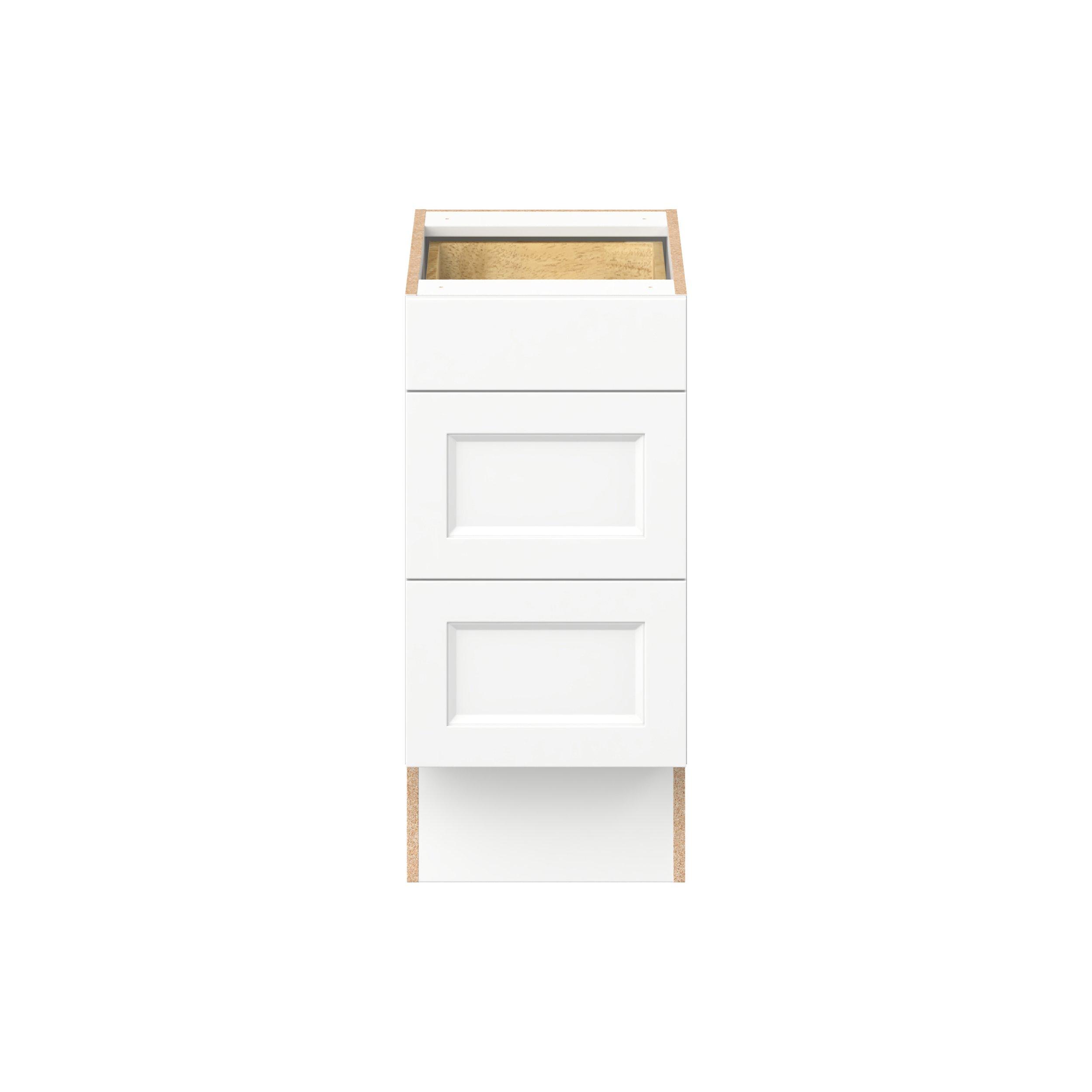 Peachtree 15 in. Painted Bright White Drawer Base Cabinet