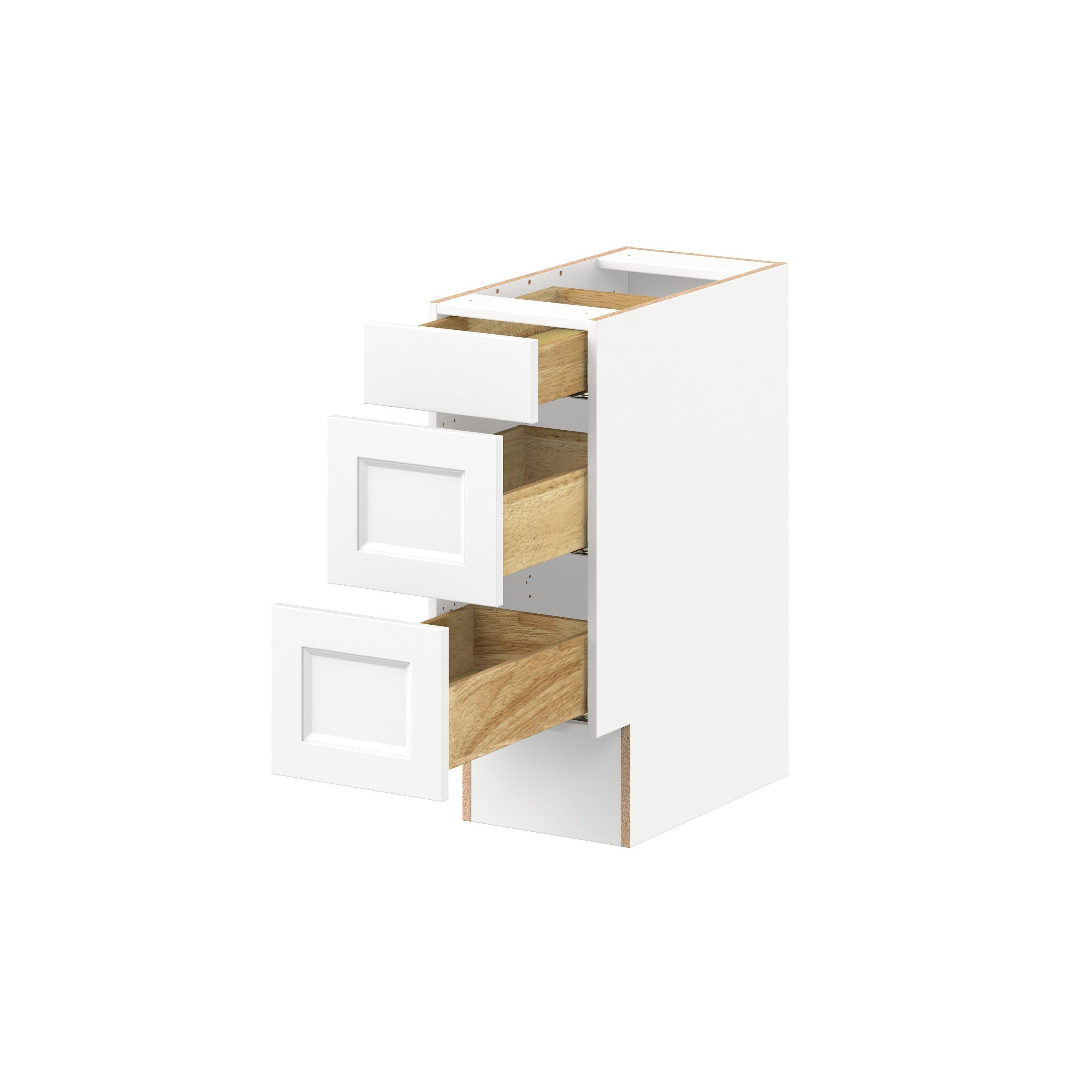 Peachtree 12 in. Painted Bright White Drawer Base Cabinet