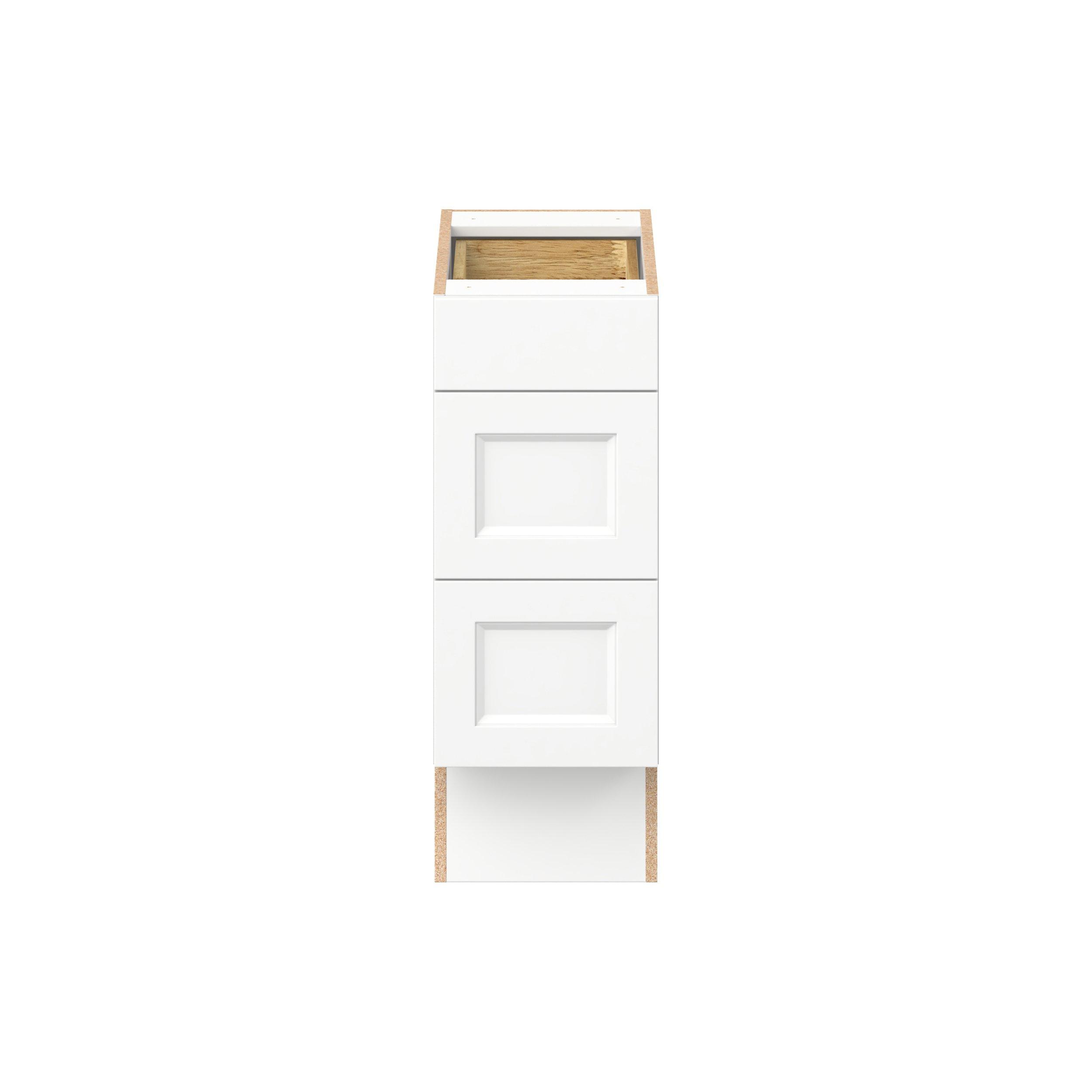 Peachtree 12 in. Painted Bright White Drawer Base Cabinet
