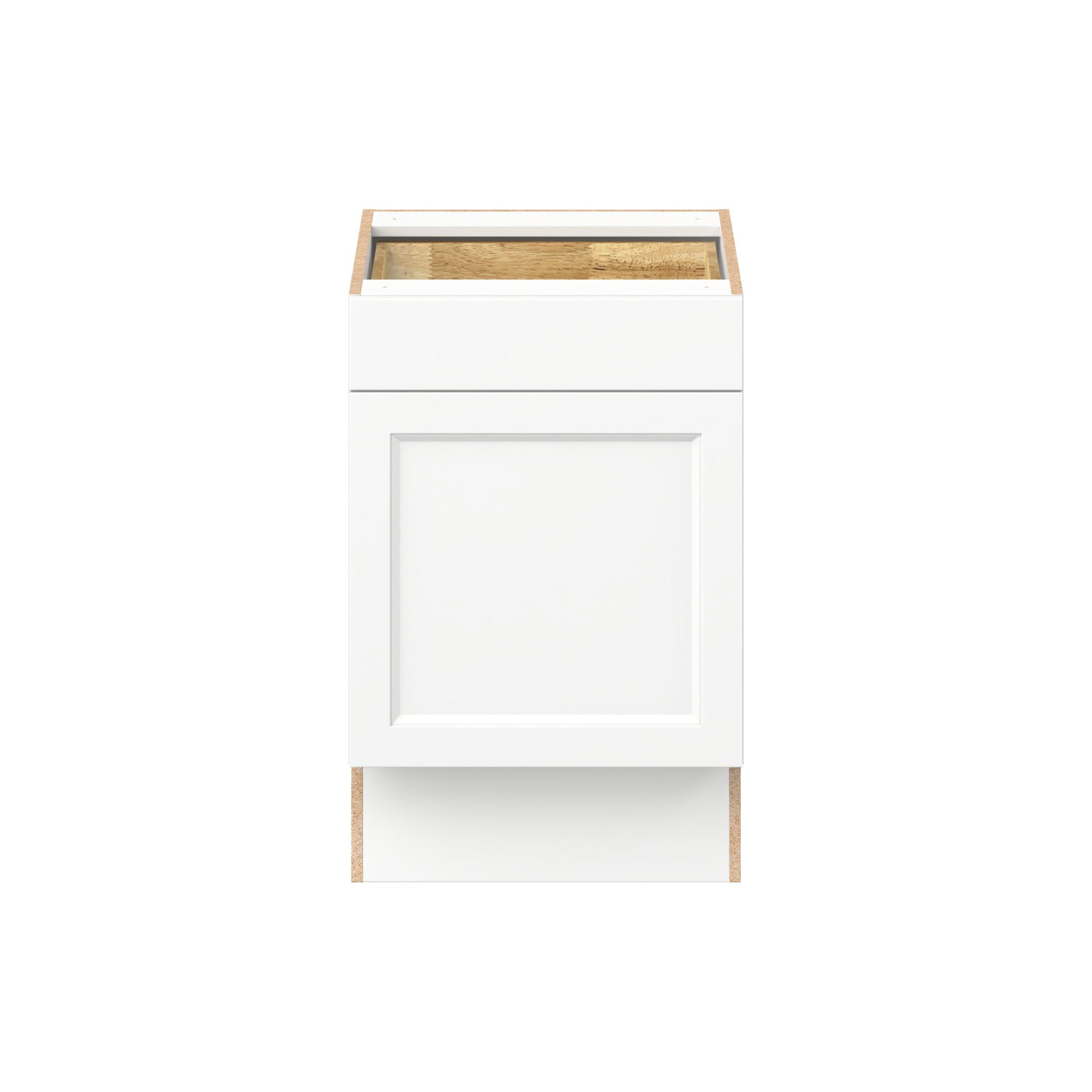 Peachtree 21 in. Painted Bright White Door and Drawer Base Cabinet