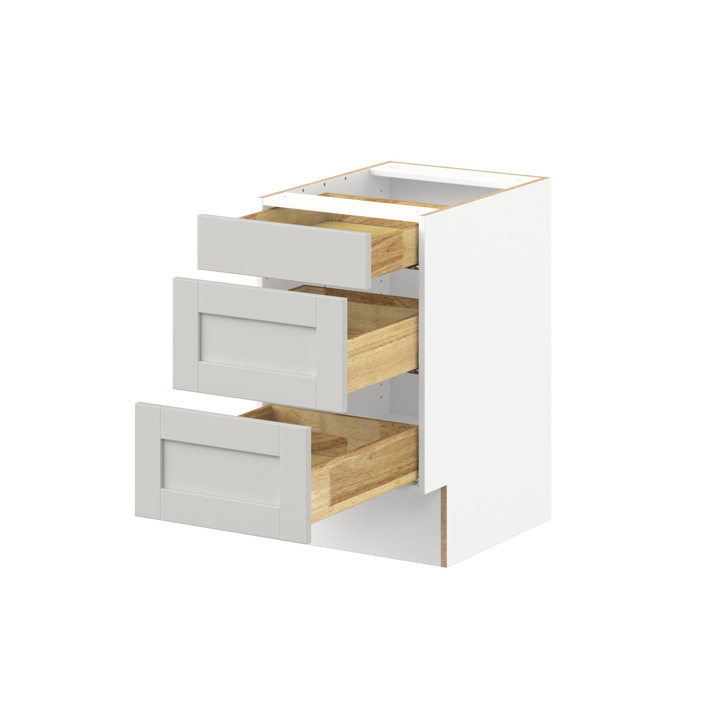 Summerhill 18 in. Light Gray Drawer Base Cabinet