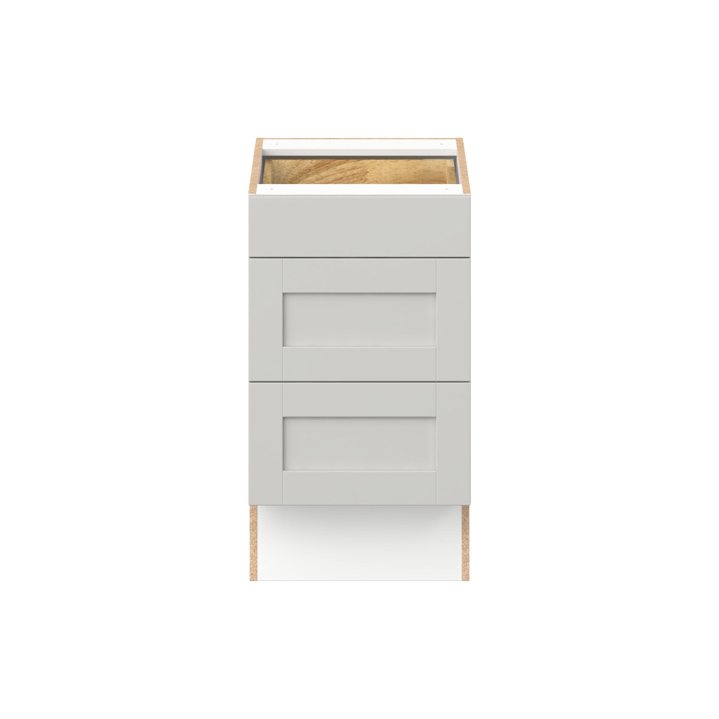 Summerhill 18 in. Light Gray Drawer Base Cabinet
