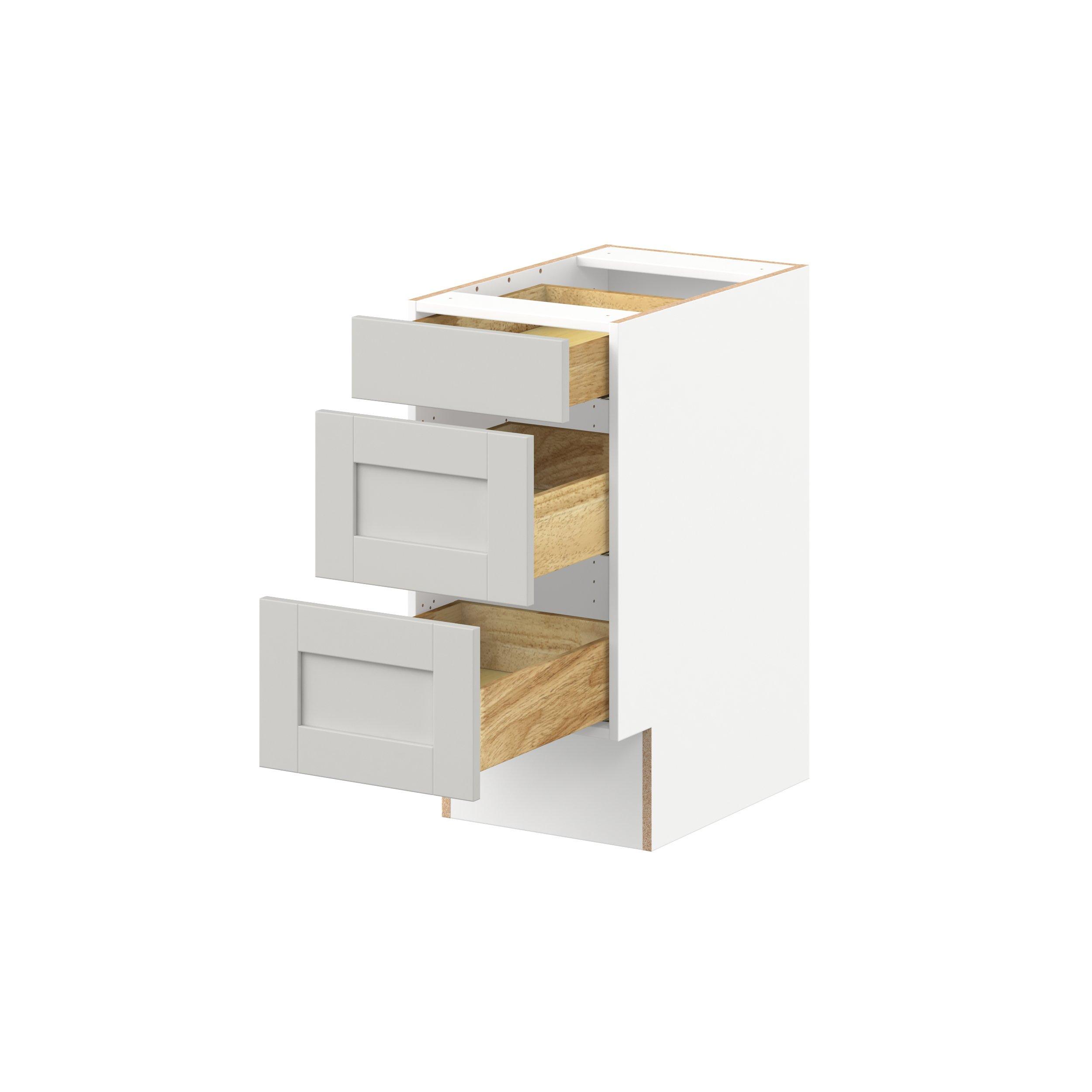 Summerhill 15 in. Light Gray Drawer Base Cabinet