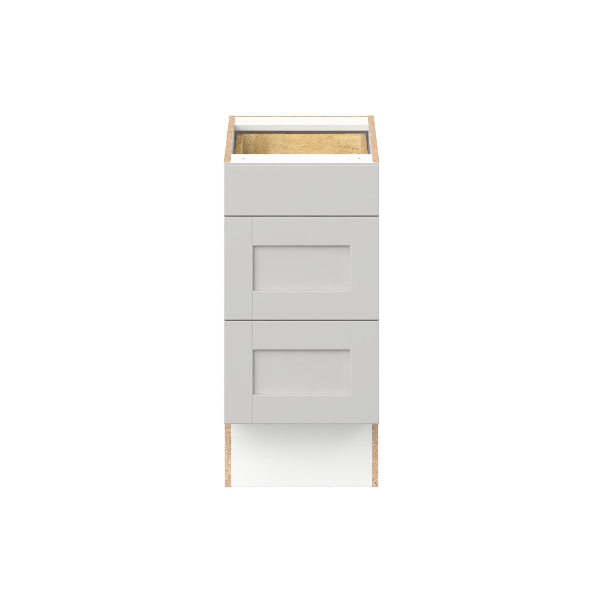 Summerhill 15 in. Light Gray Drawer Base Cabinet