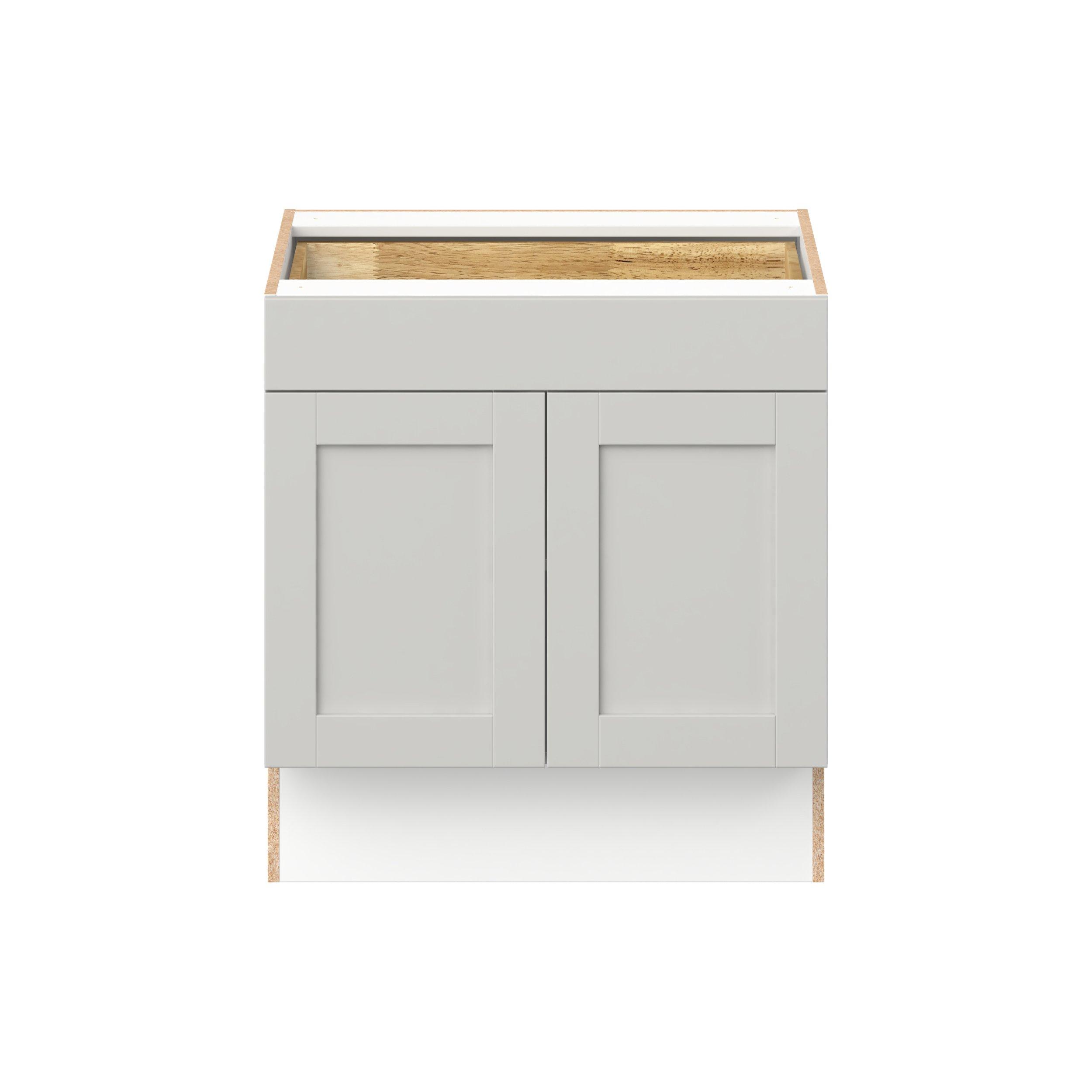 Summerhill 30 in. Light Gray Door and Drawer Base Cabinet