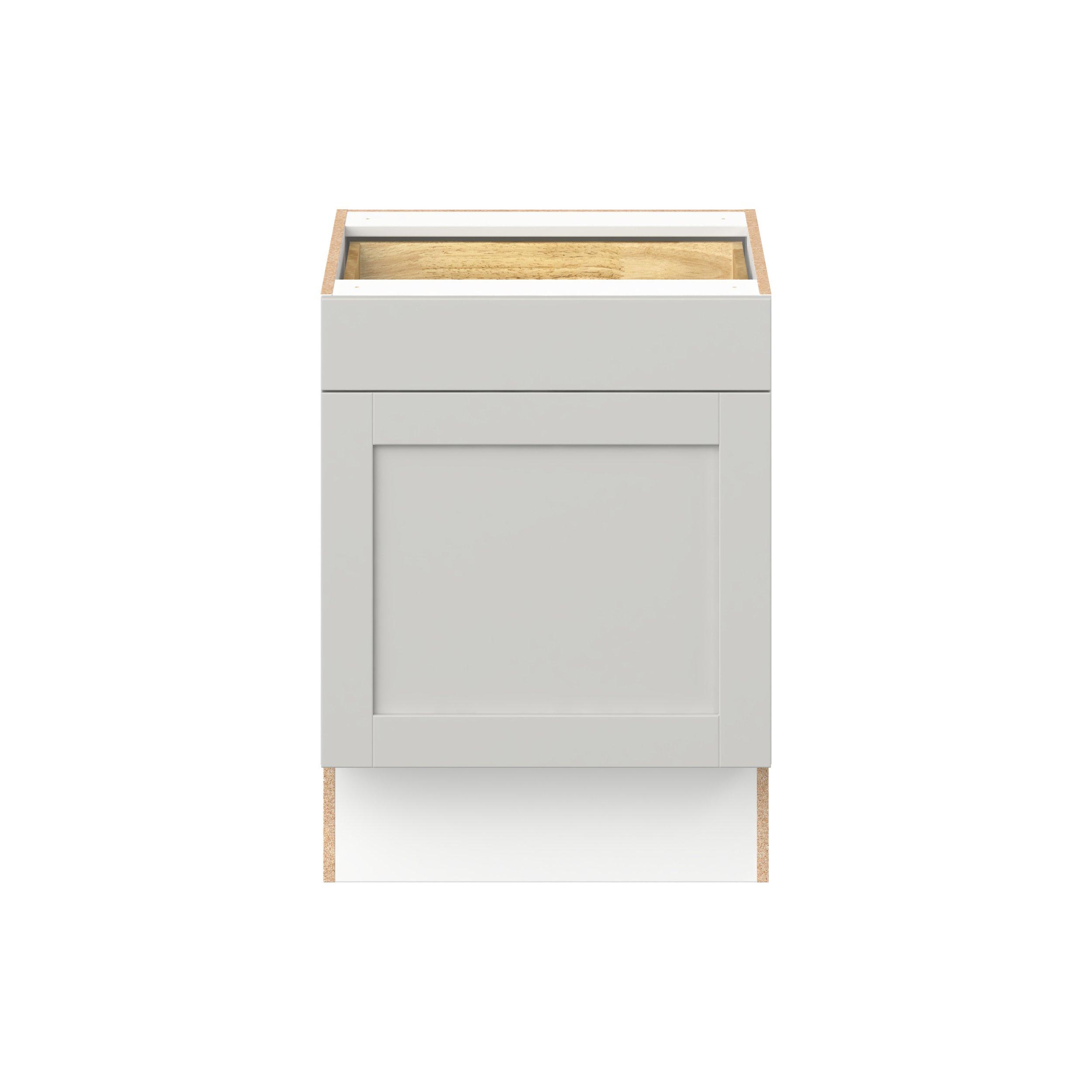 Summerhill 24 in. Light Gray Door and Drawer Base Cabinet