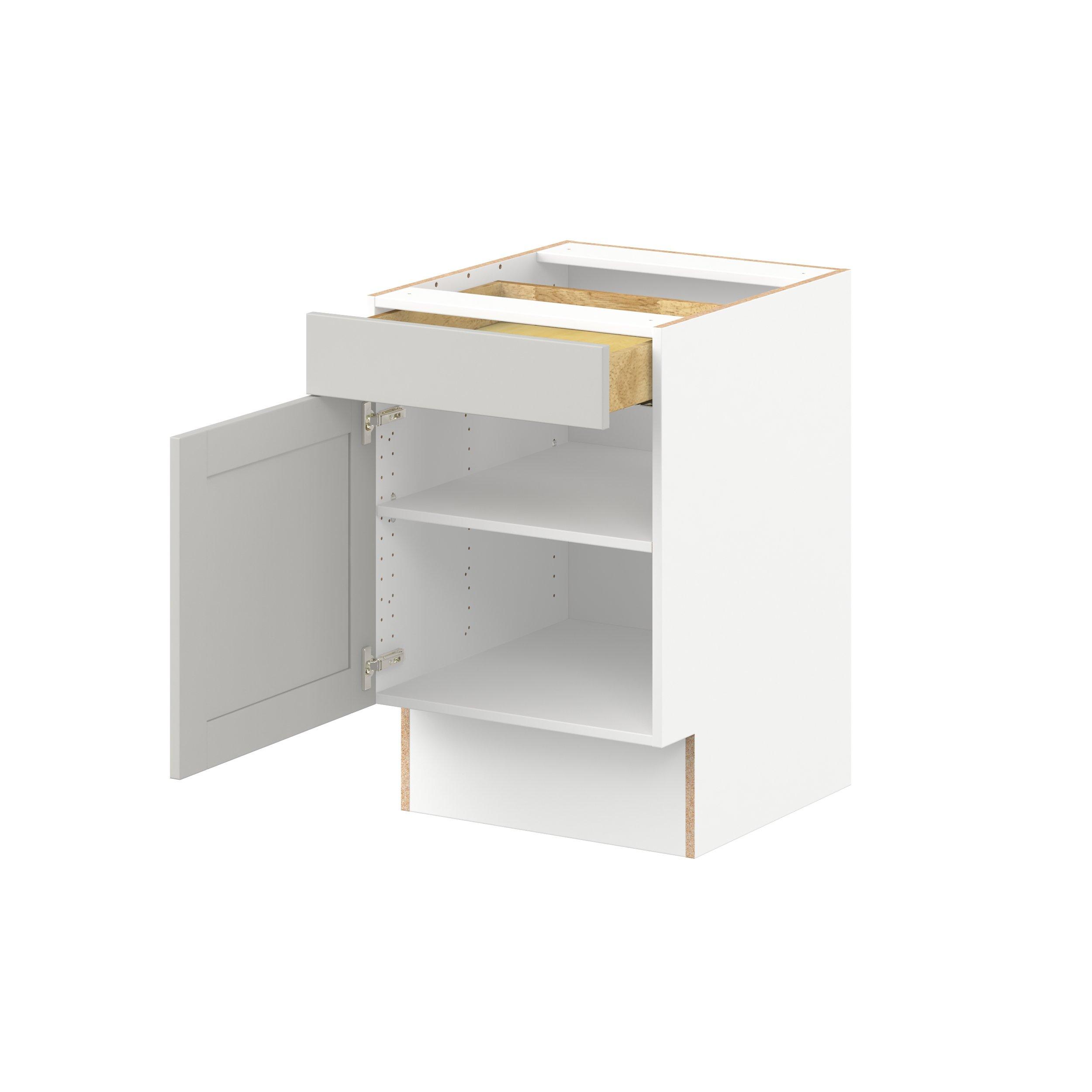 Summerhill 21 in. Light Gray Door and Drawer Base Cabinet