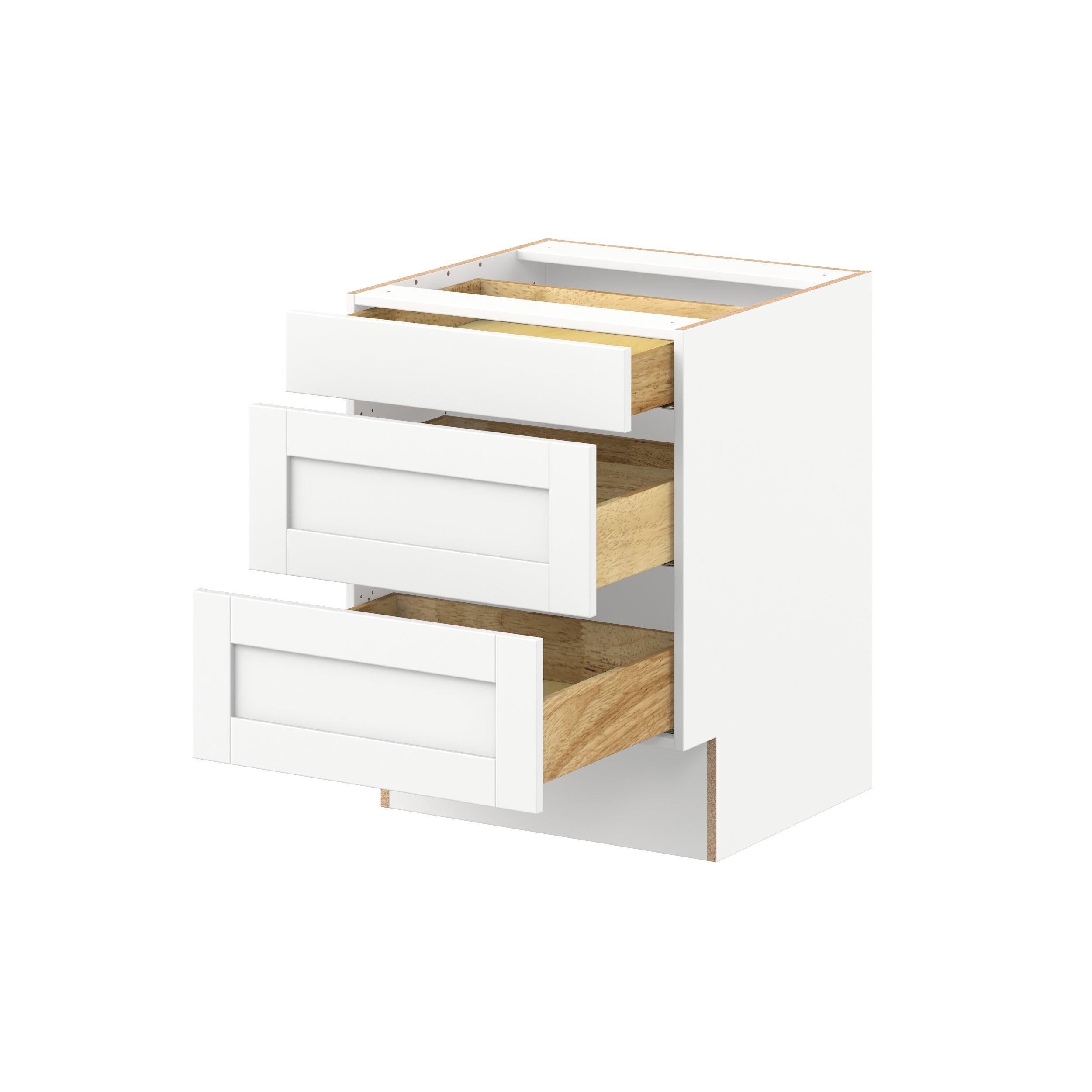 Summerhill 24 in. Bright White Drawer Base Cabinet