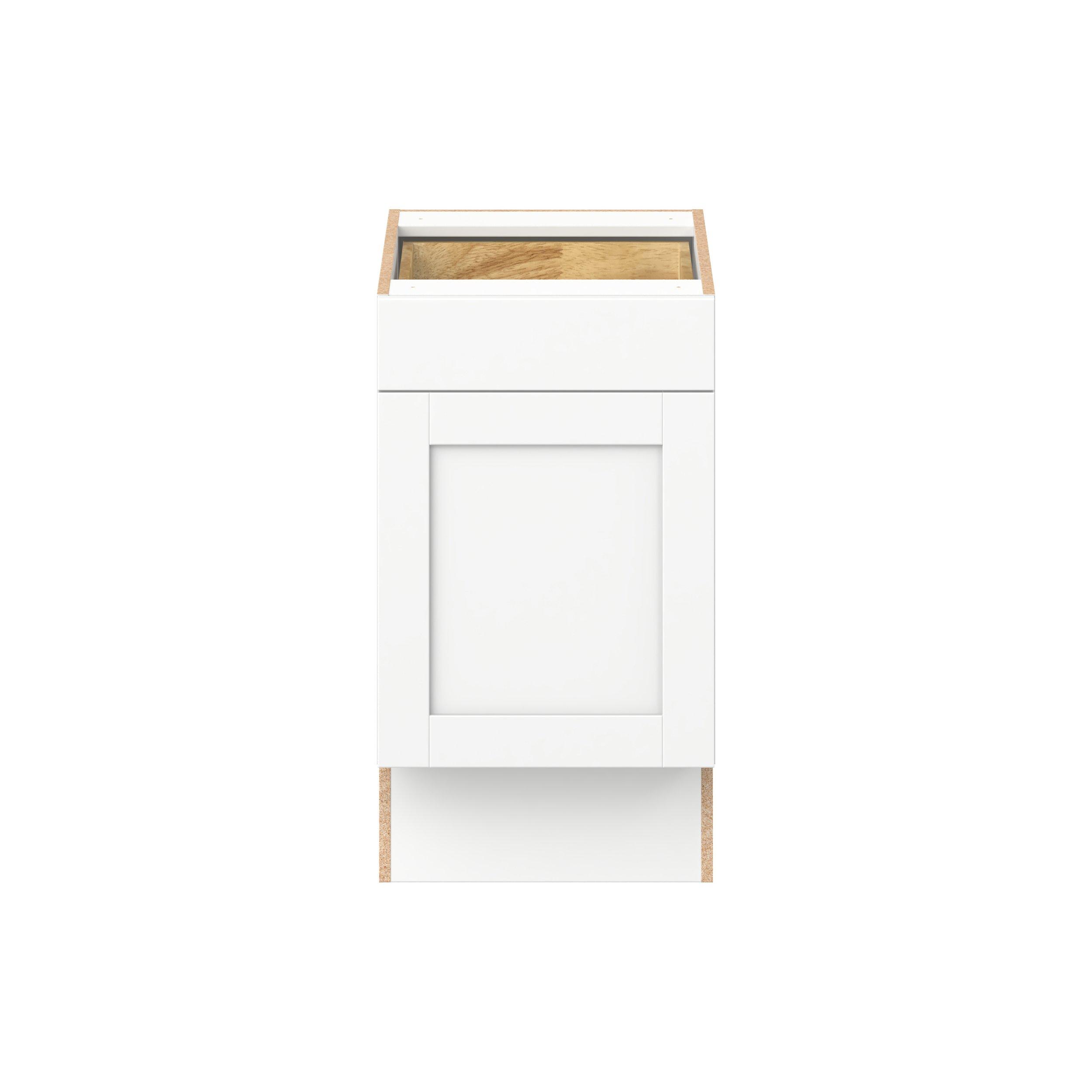 Summerhill 18 in. Bright White Door and Drawer Base Cabinet