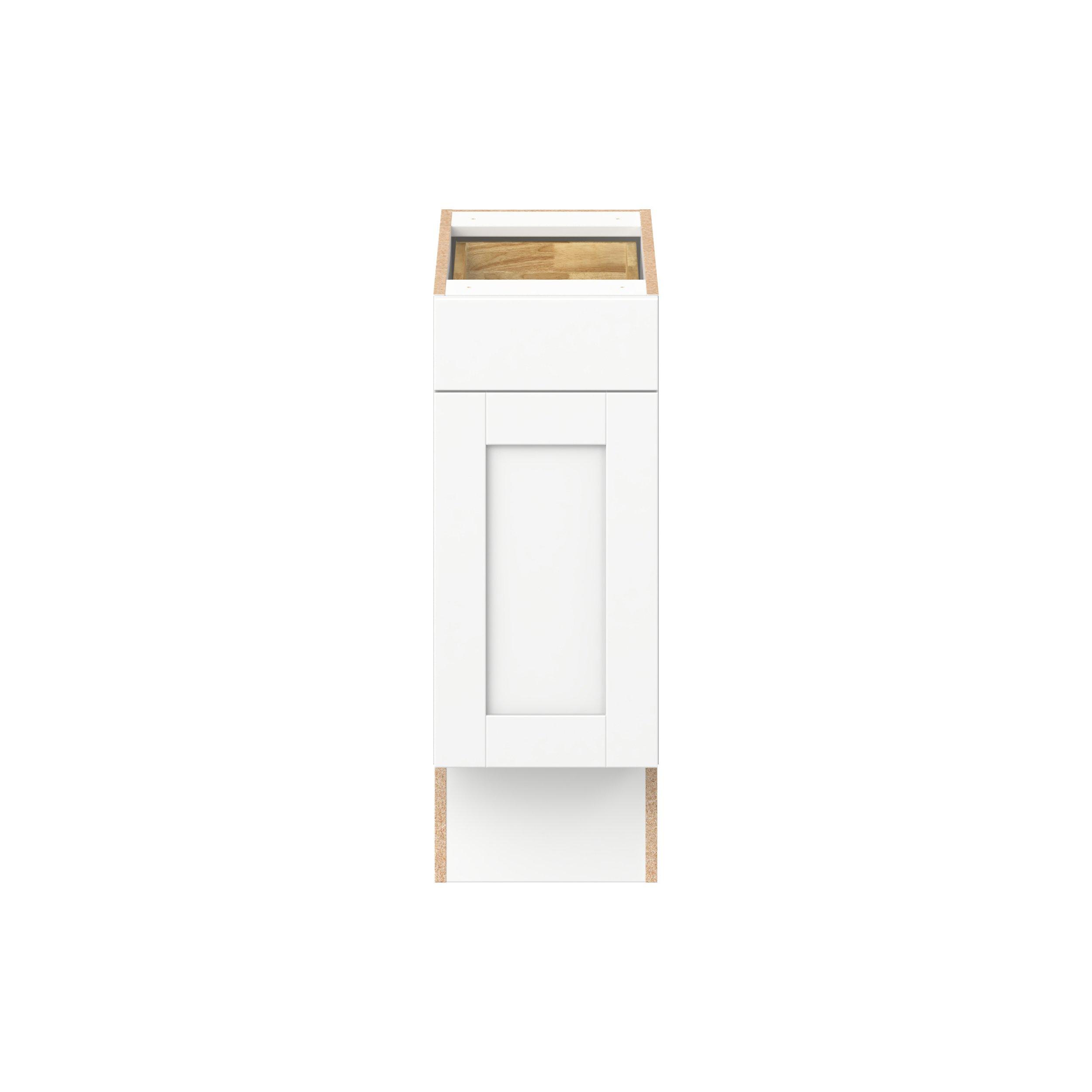 Summerhill 12 in. Bright White Door and Drawer Base Cabinet