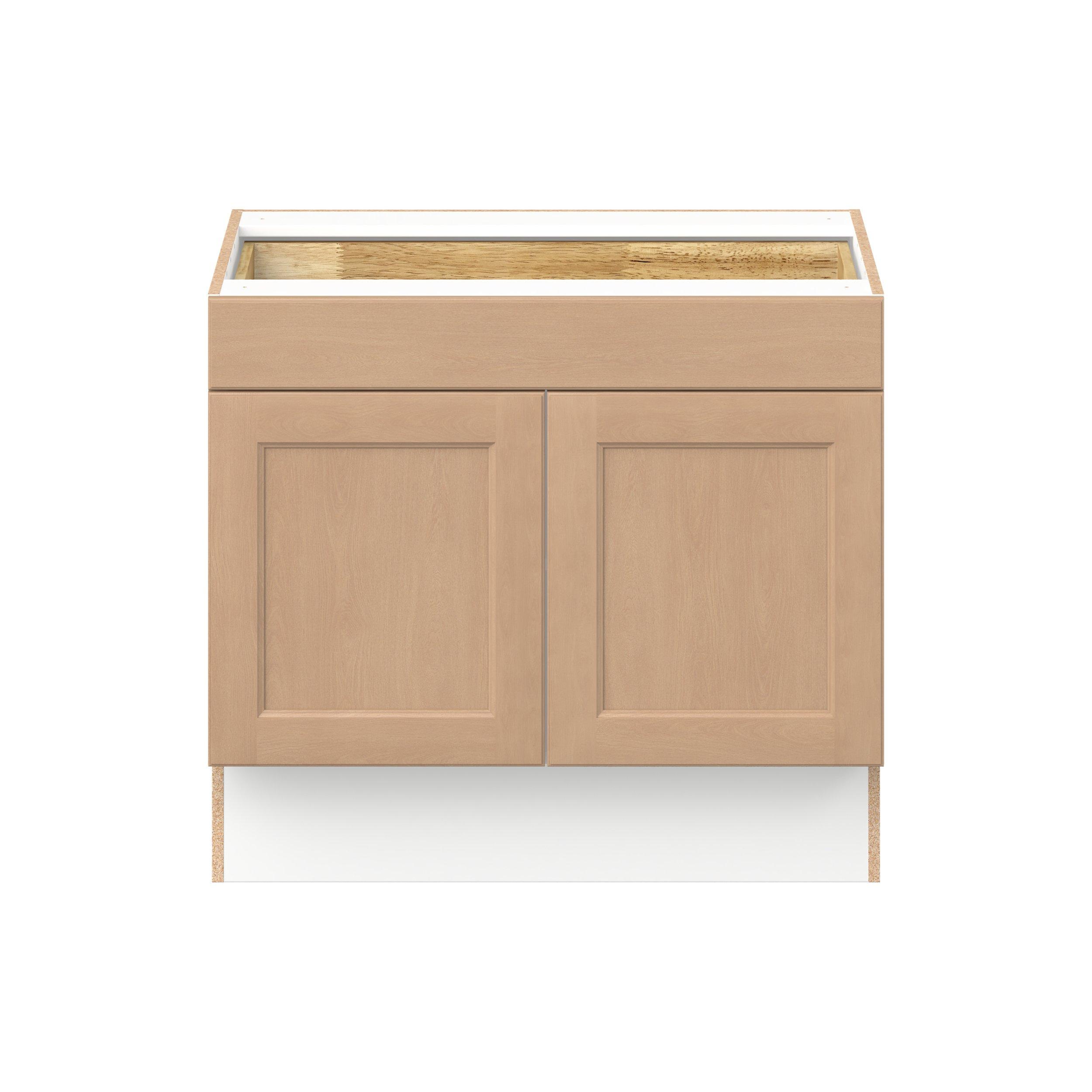 Sugarhill 36 in. Stained Sugar Cookie Door and Drawer Base Cabinet