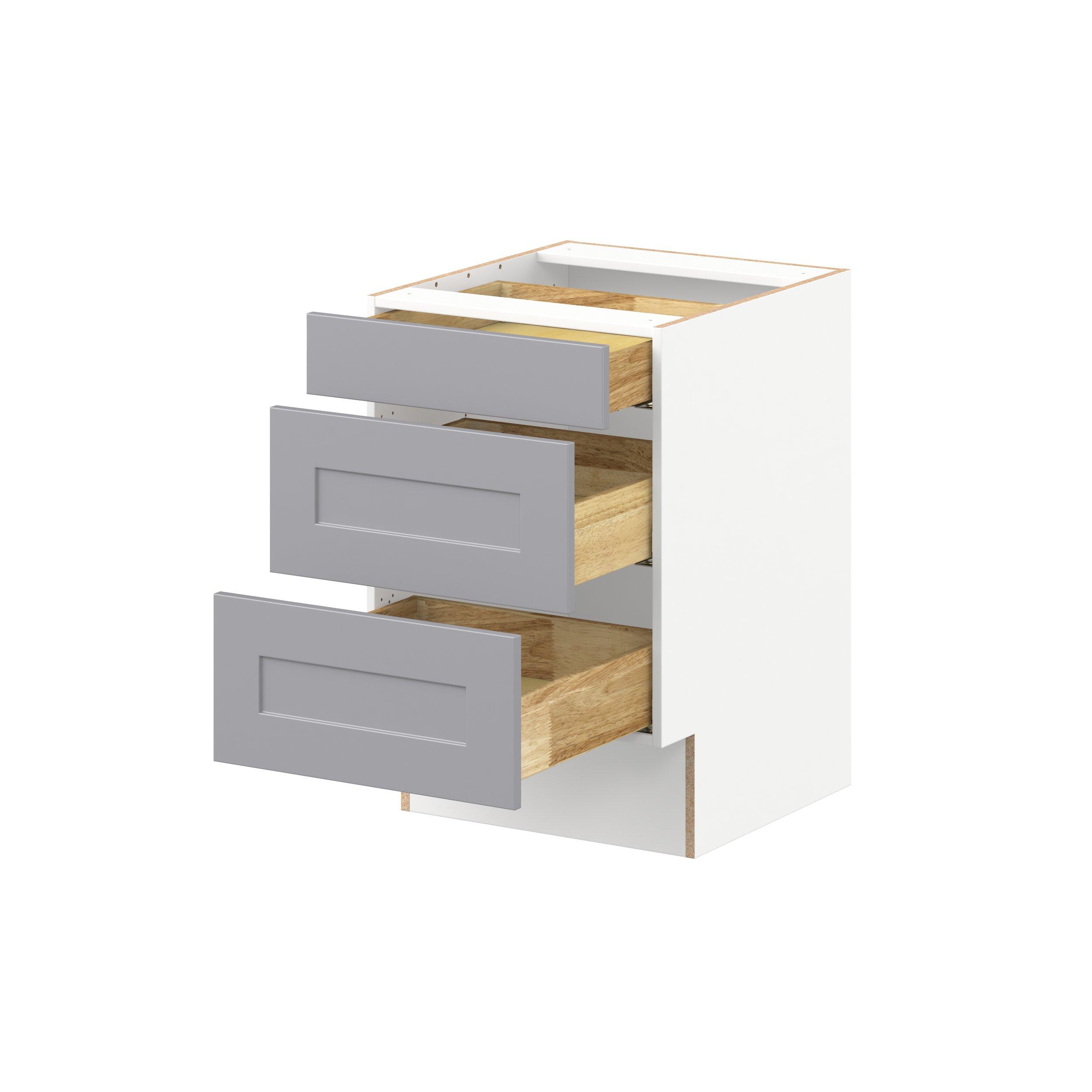 Candler 24 in. Painted Slate Gray Drawer Base Cabinet - ADA