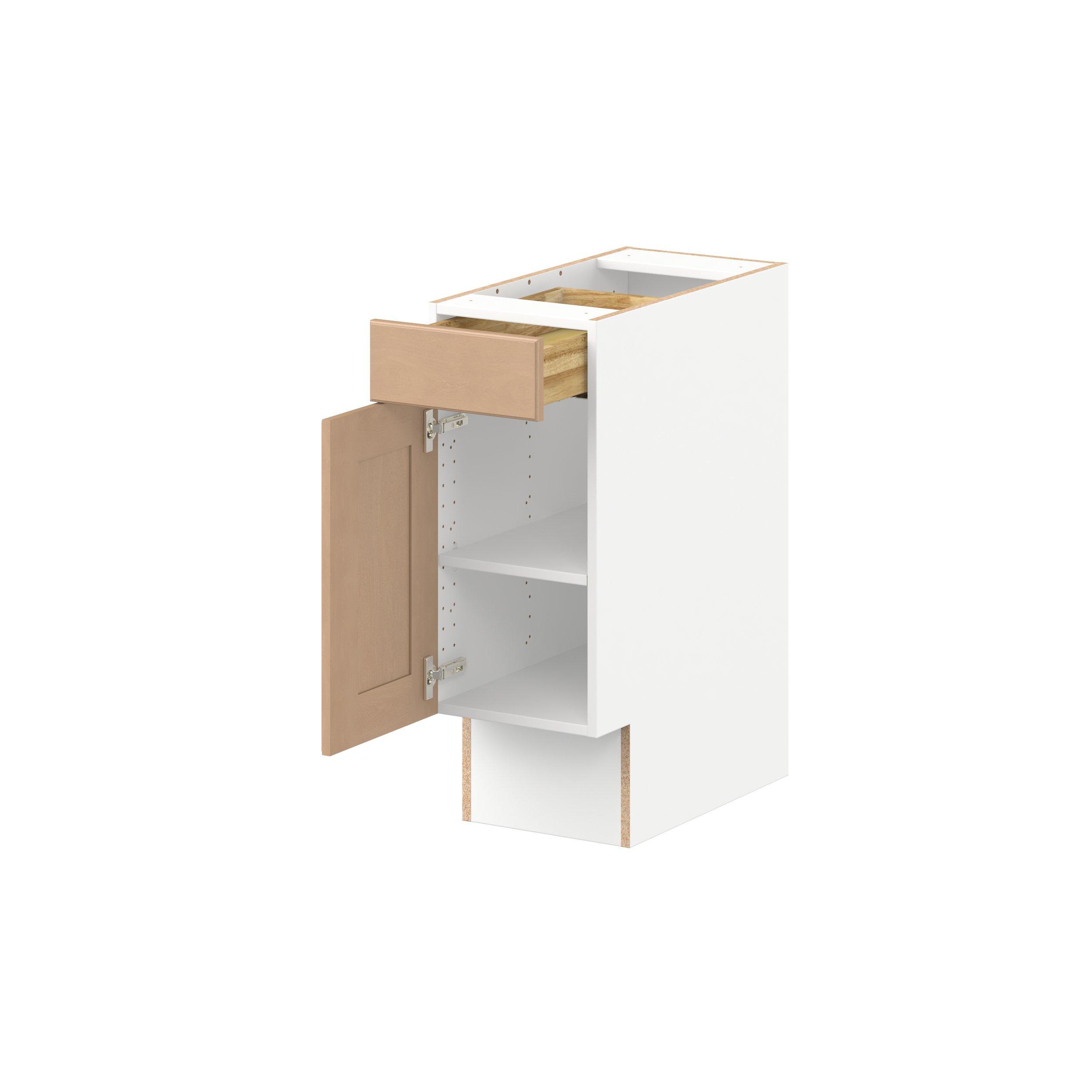 Sugarhill 12 in. Stained Sugar Cookie Door and Drawer Base Cabinet