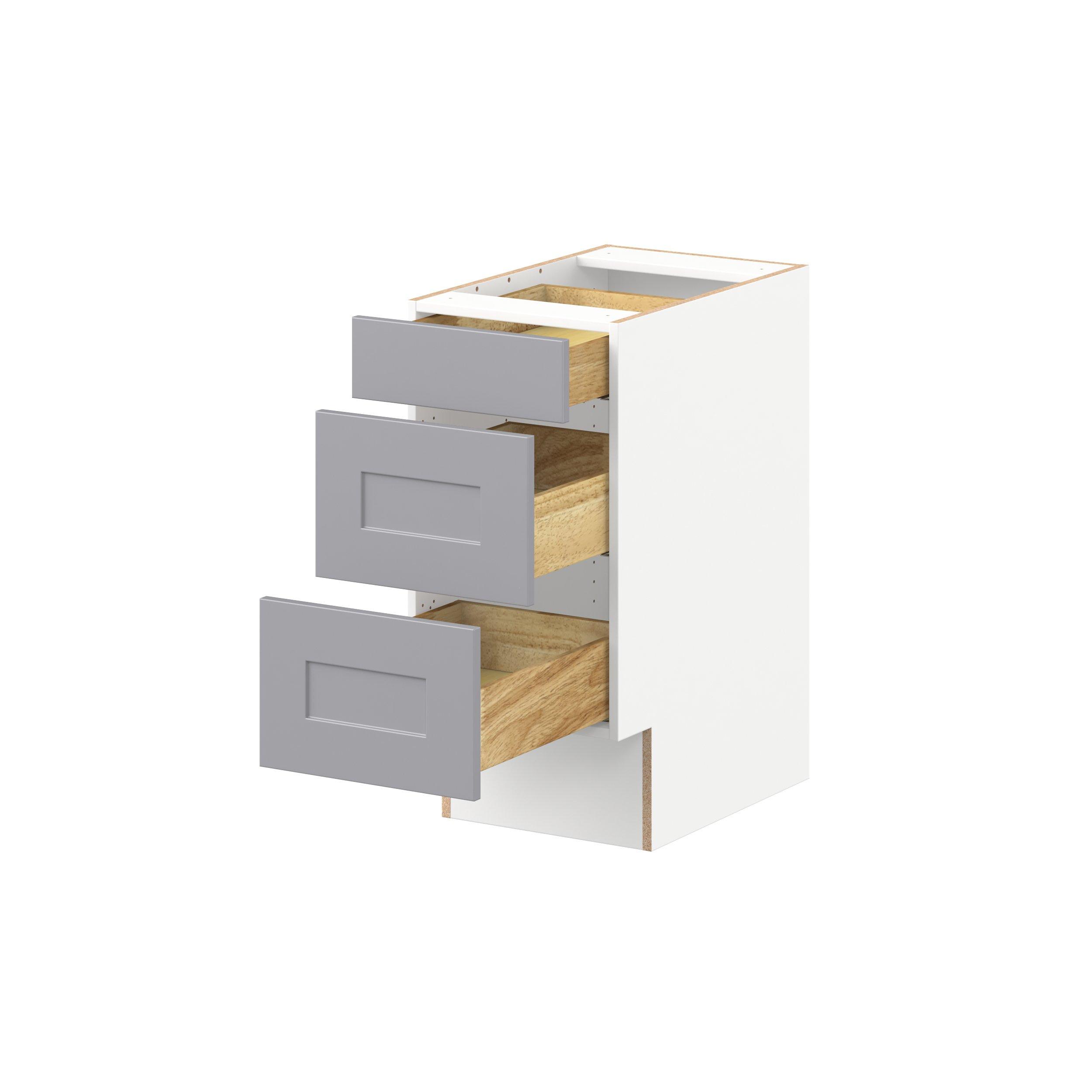 Candler 15 in. Painted Slate Gray Drawer Base Cabinet - ADA