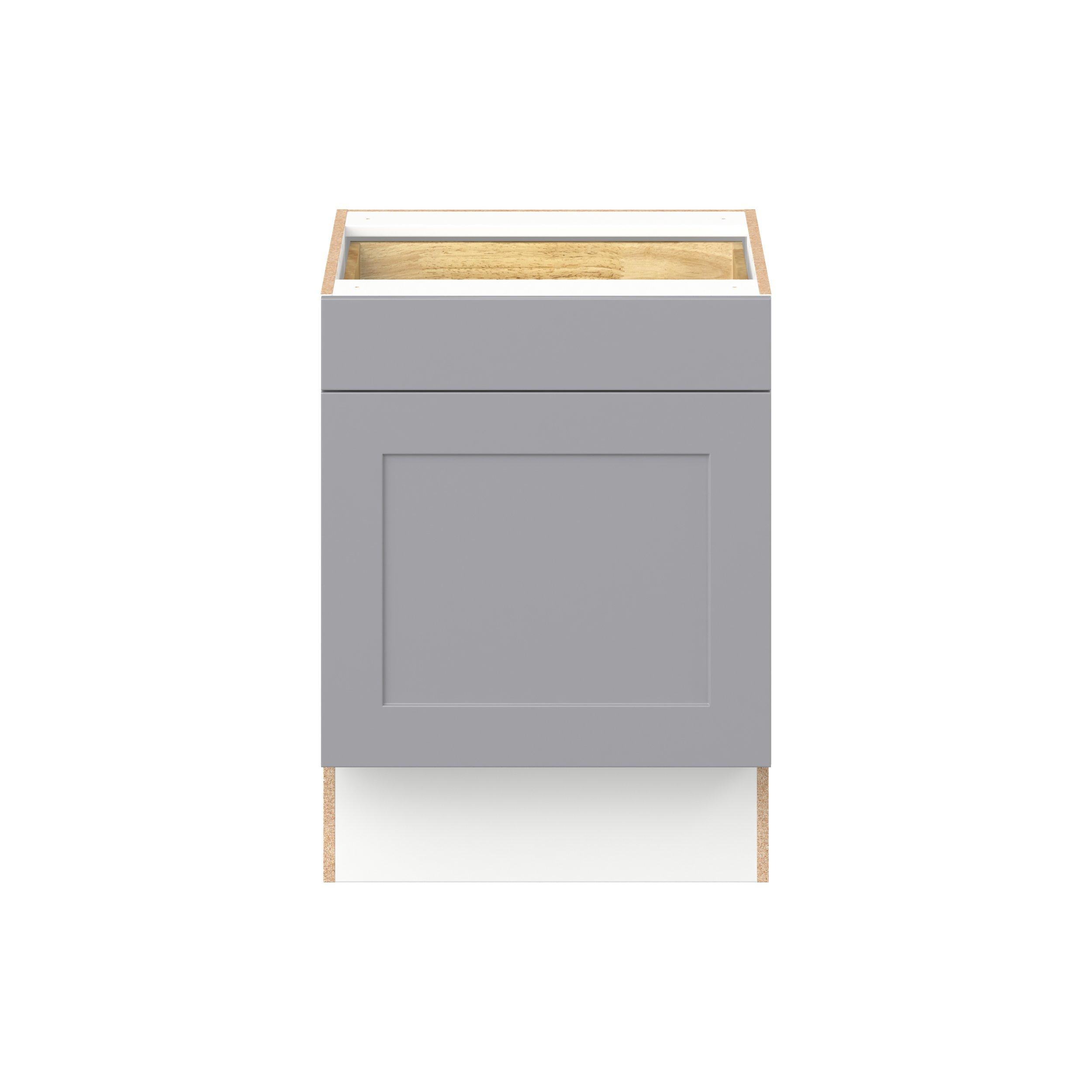 Candler 24 in. Painted Slate Gray Door and Drawer Base Cabinet - ADA