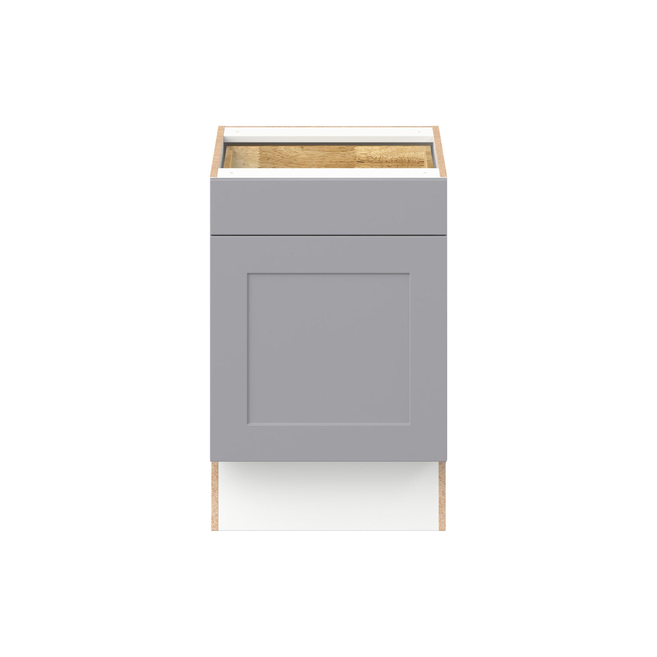 Candler 12 in. Painted Slate Gray Door and Drawer Base Cabinet - ADA