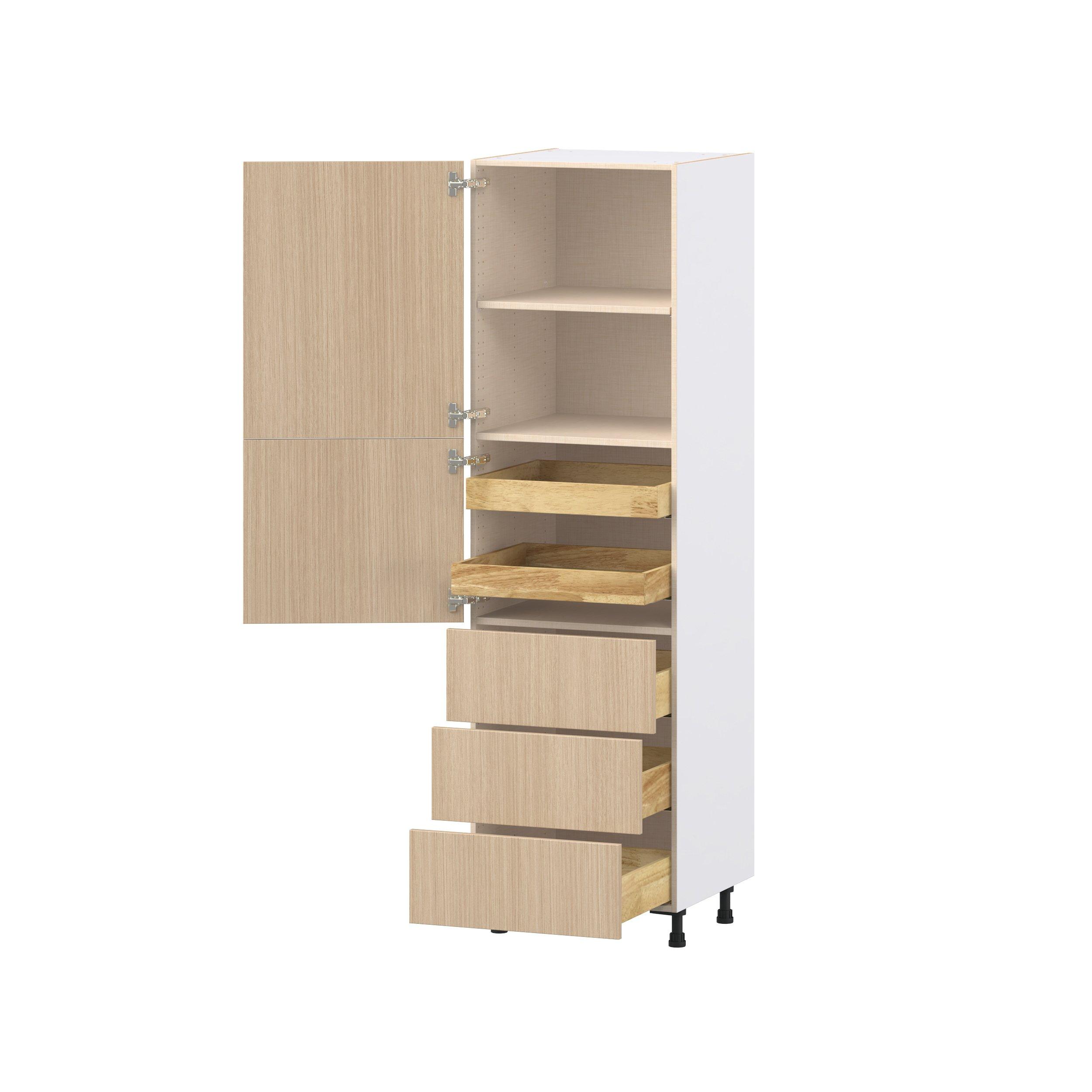 Glenwood 24 in. Mojavi Oak Door and Drawer Pantry Cabinet with Inner Pull-Out