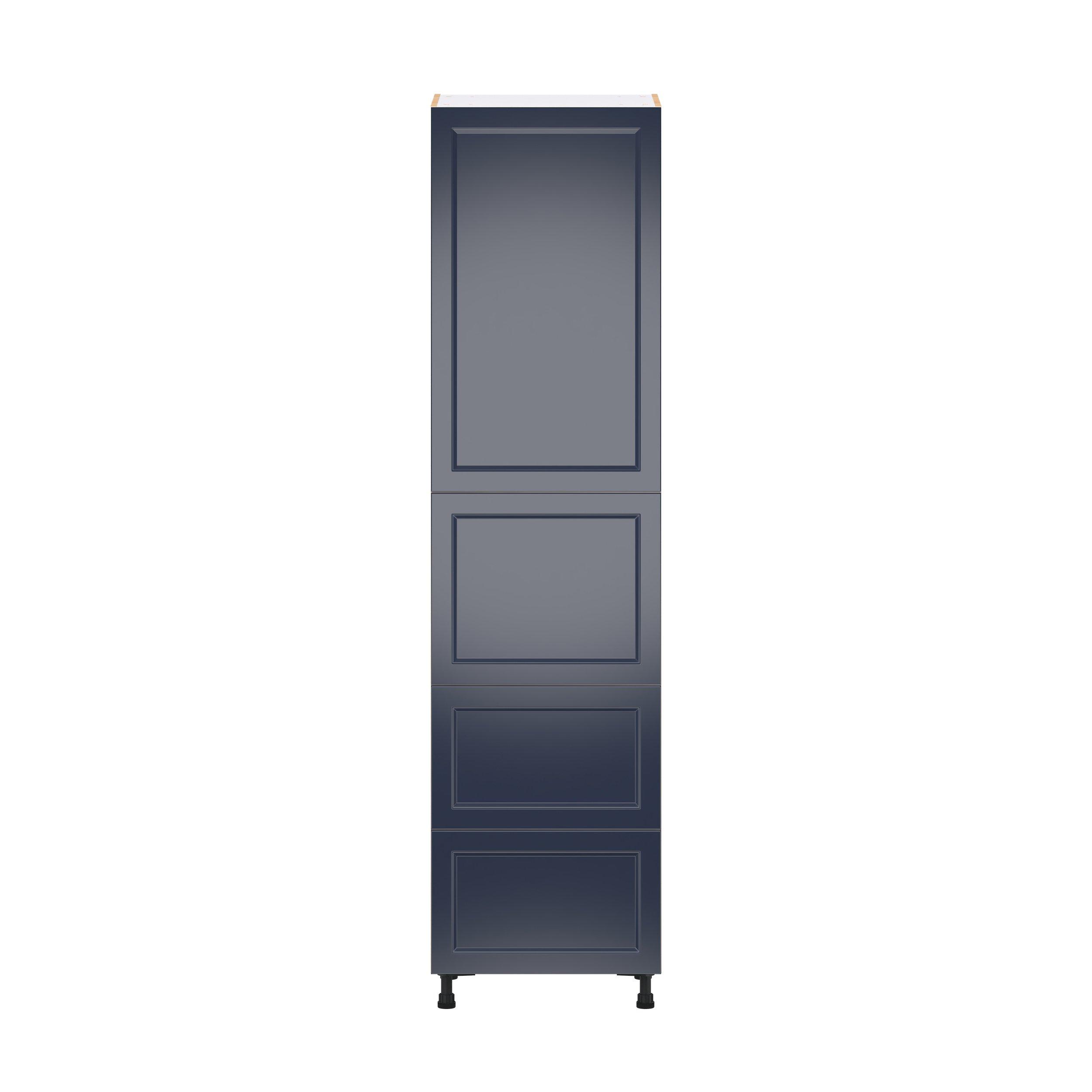Peachtree 24 in. Painted Midnight Blue Door and Drawer Pantry Cabinet with Inner Pull-Out
