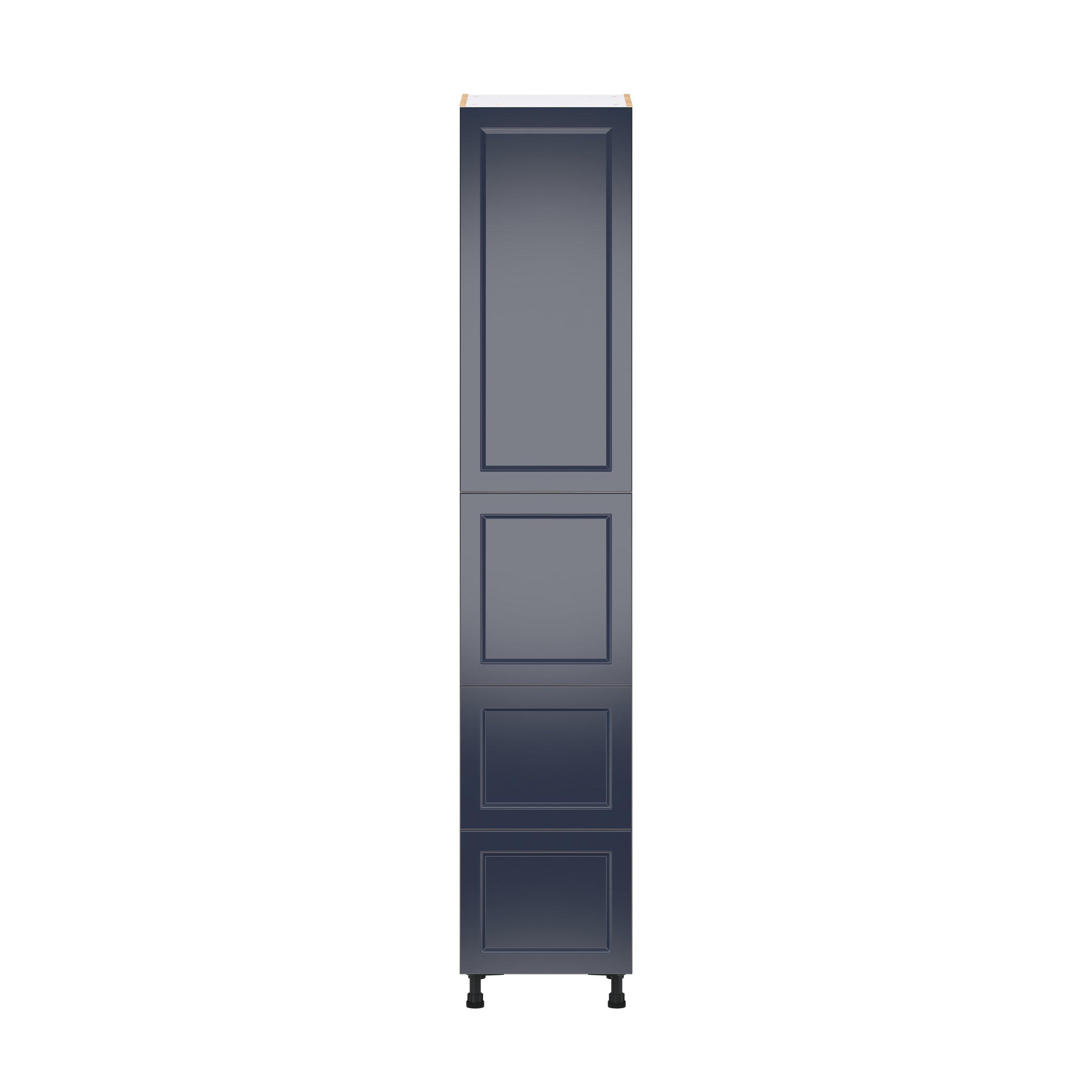 Peachtree 18 in. Painted Midnight Blue Door and Drawer Pantry Cabinet with Inner Pull-Out