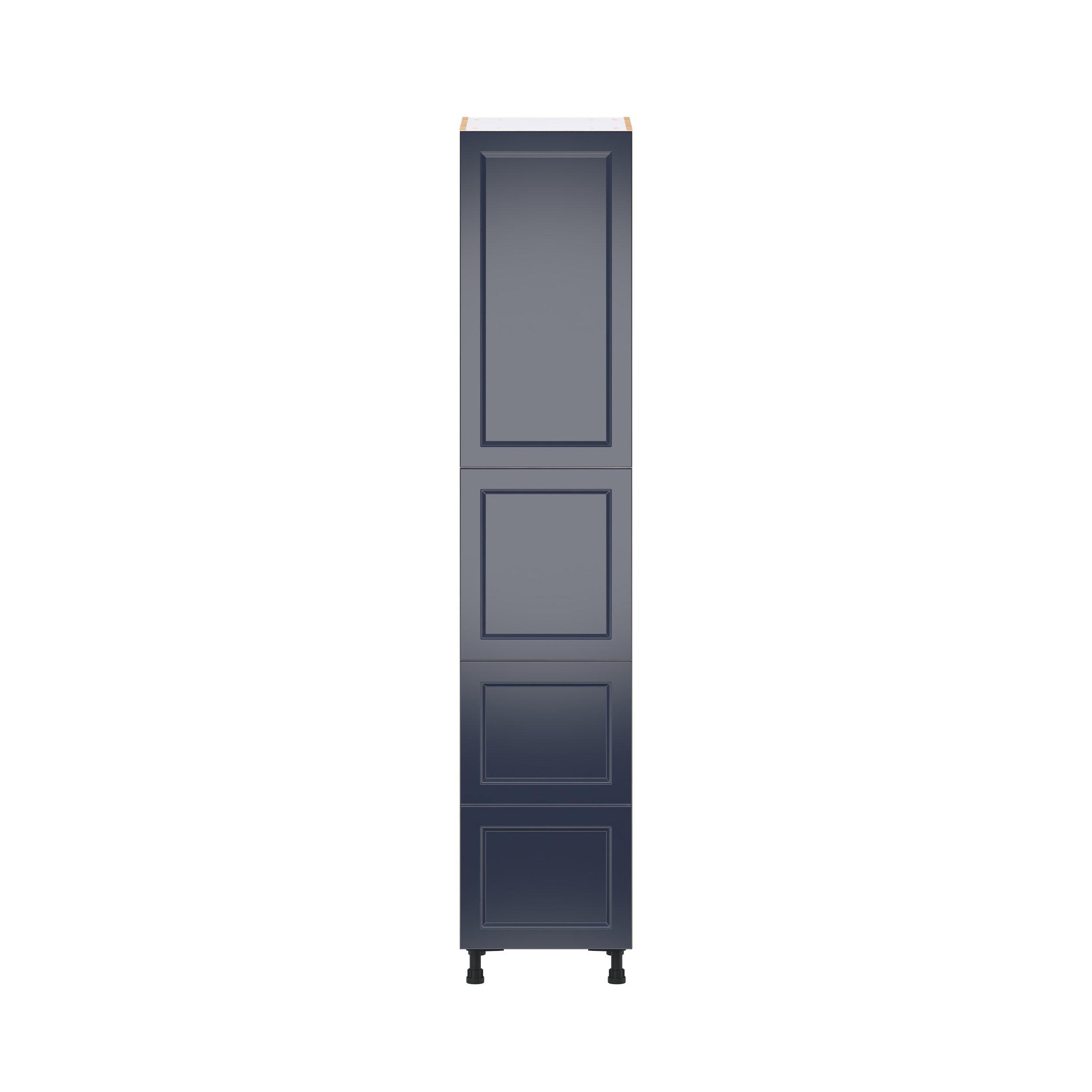 Peachtree 18 in. Painted Midnight Blue Door and Drawer Pantry Cabinet with Inner Pull-Out