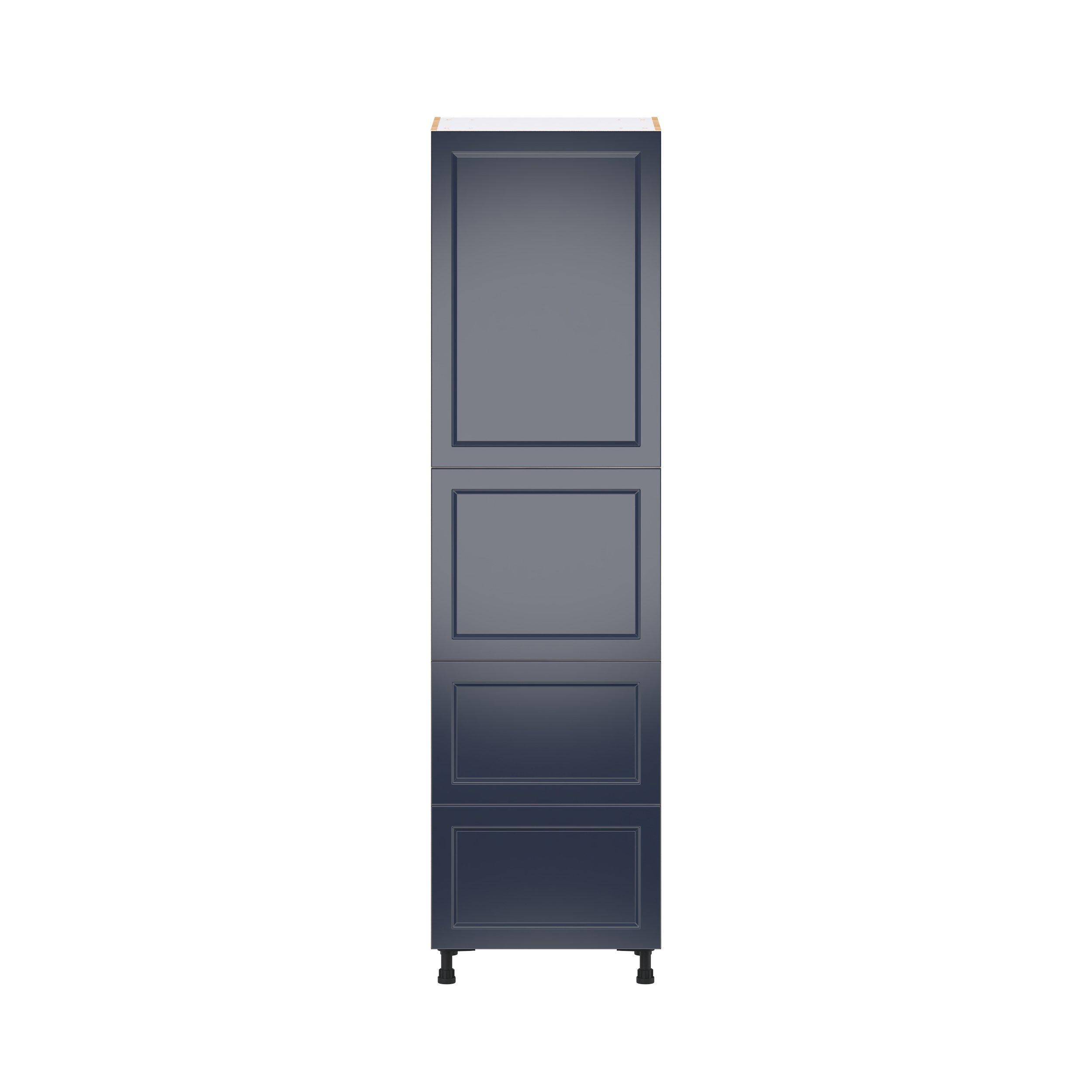 Peachtree 24 in. Painted Midnight Blue Door and Drawer Pantry Cabinet with Inner Pull-Out