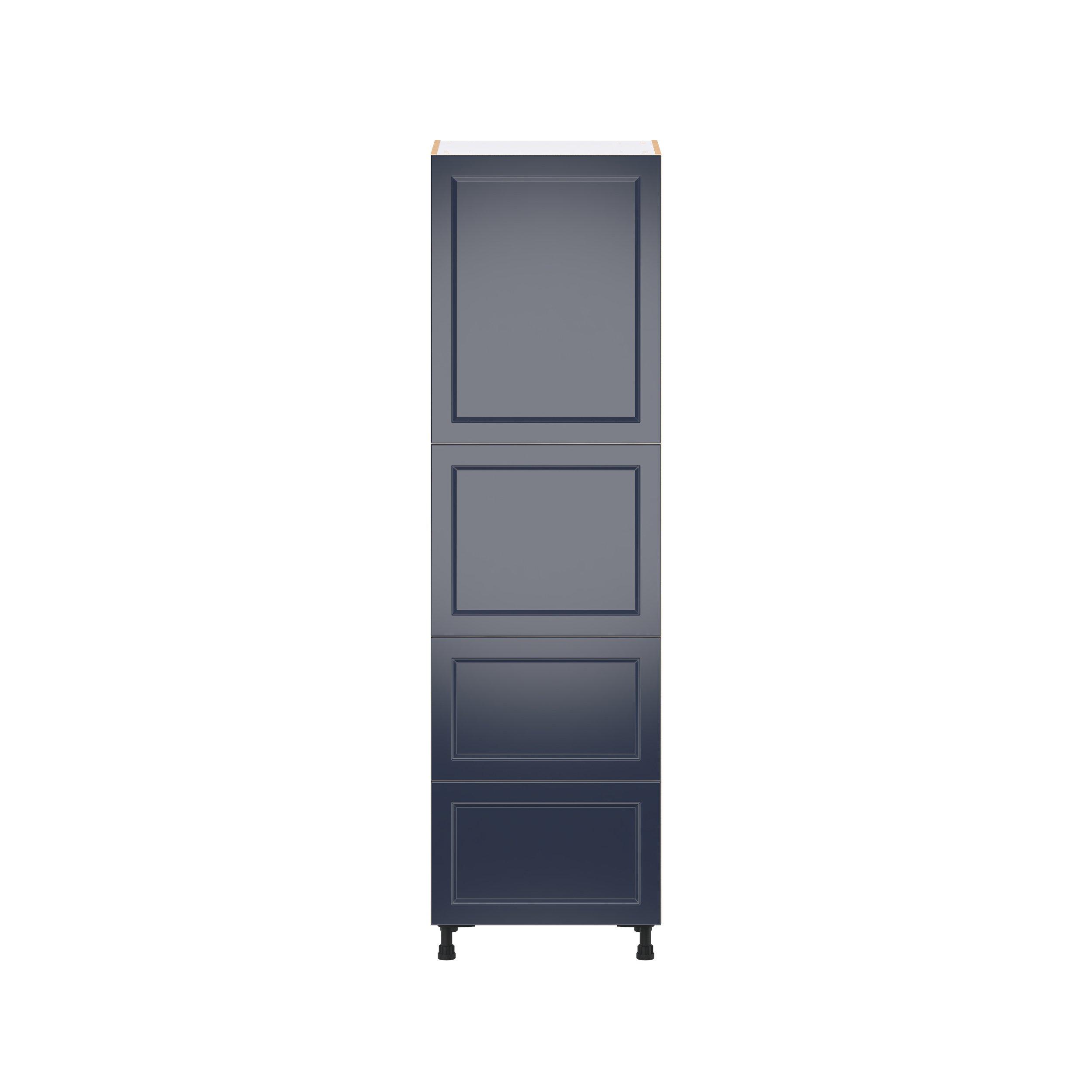 Peachtree 24 in. Painted Midnight Blue Door and Drawer Pantry Cabinet with Inner Pull-Out