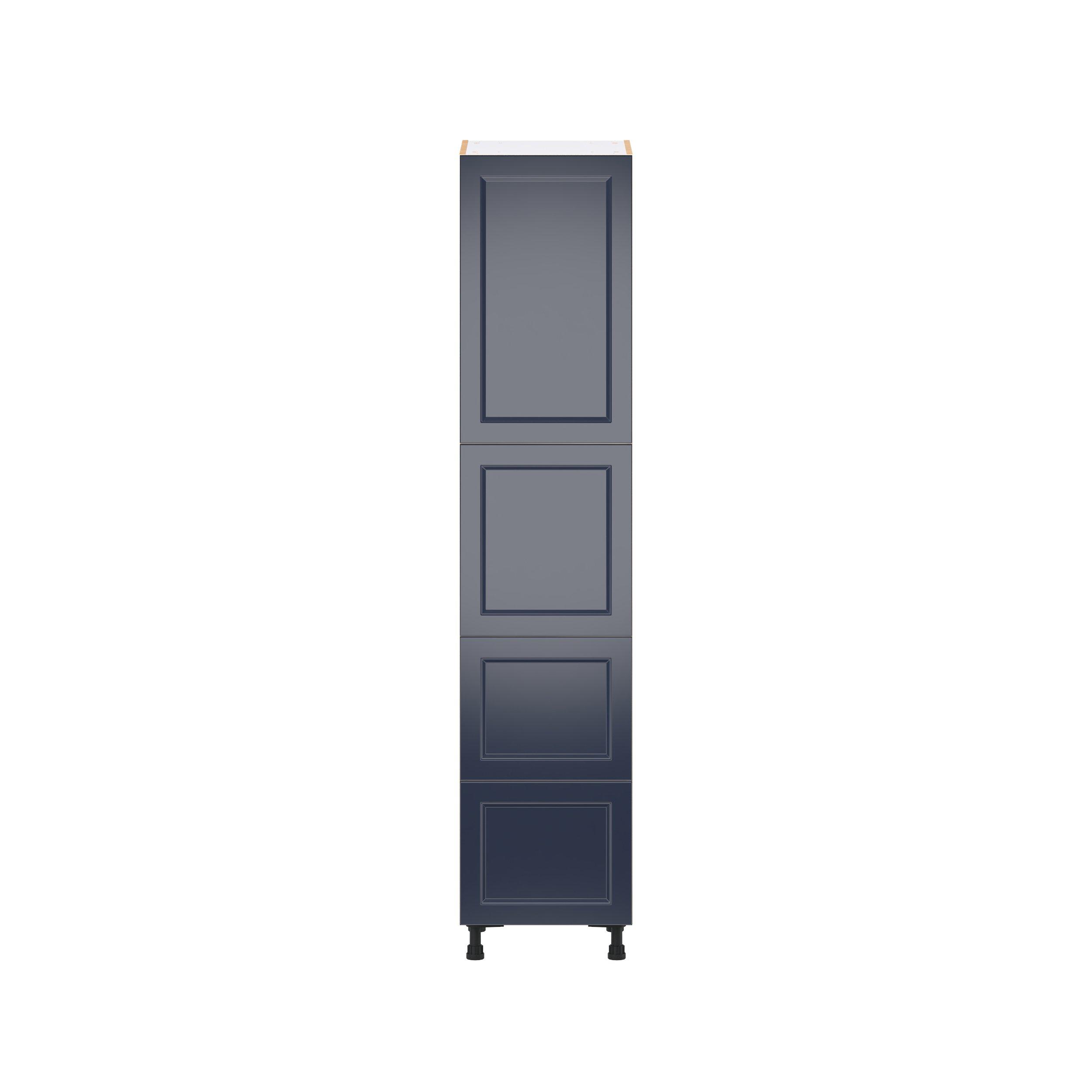 Peachtree 18 in. Painted Midnight Blue Door and Drawer Pantry Cabinet with Inner Pull-Out