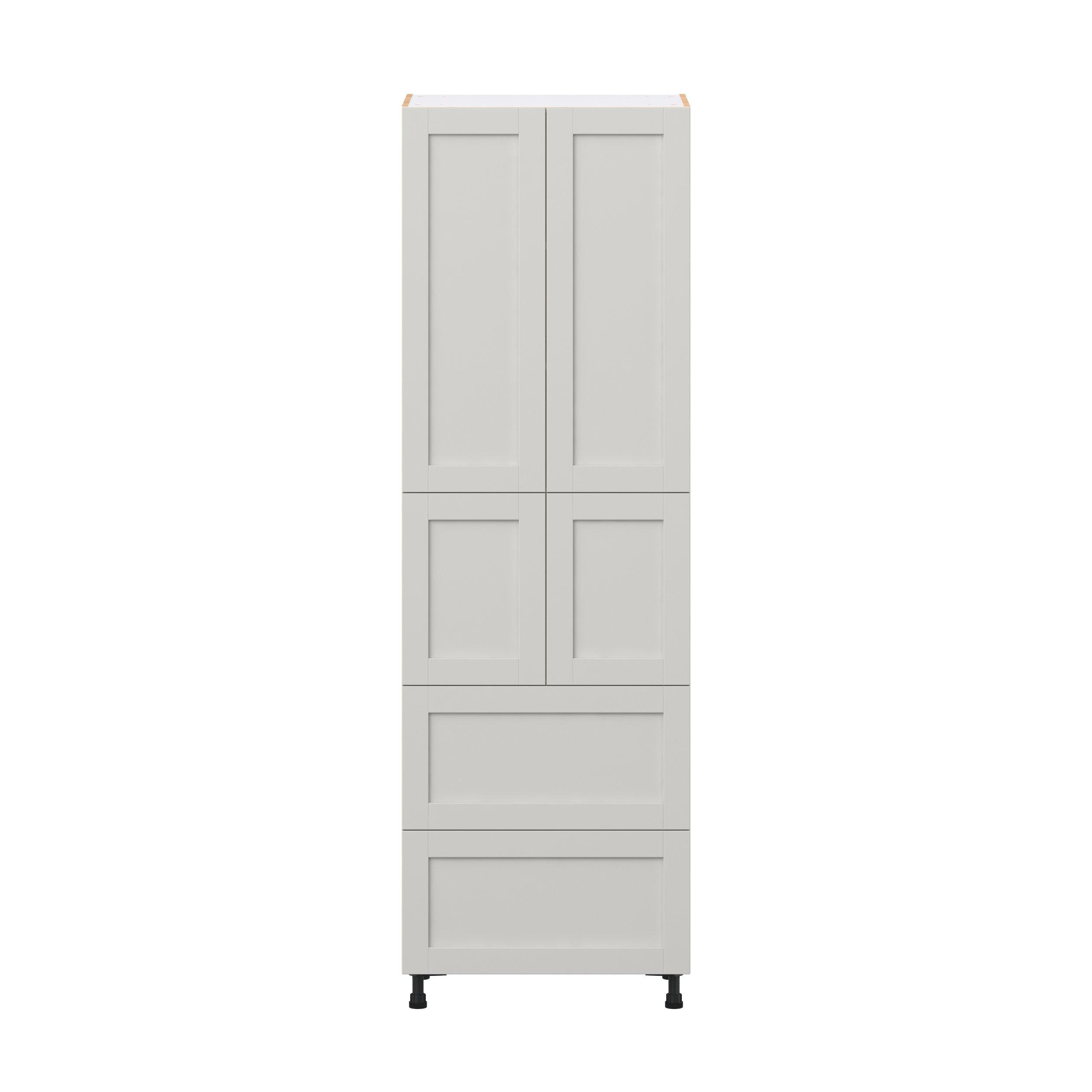Summerhill 30 in. Light Gray Door and Drawer Pantry Cabinet with Inner Pull-Out