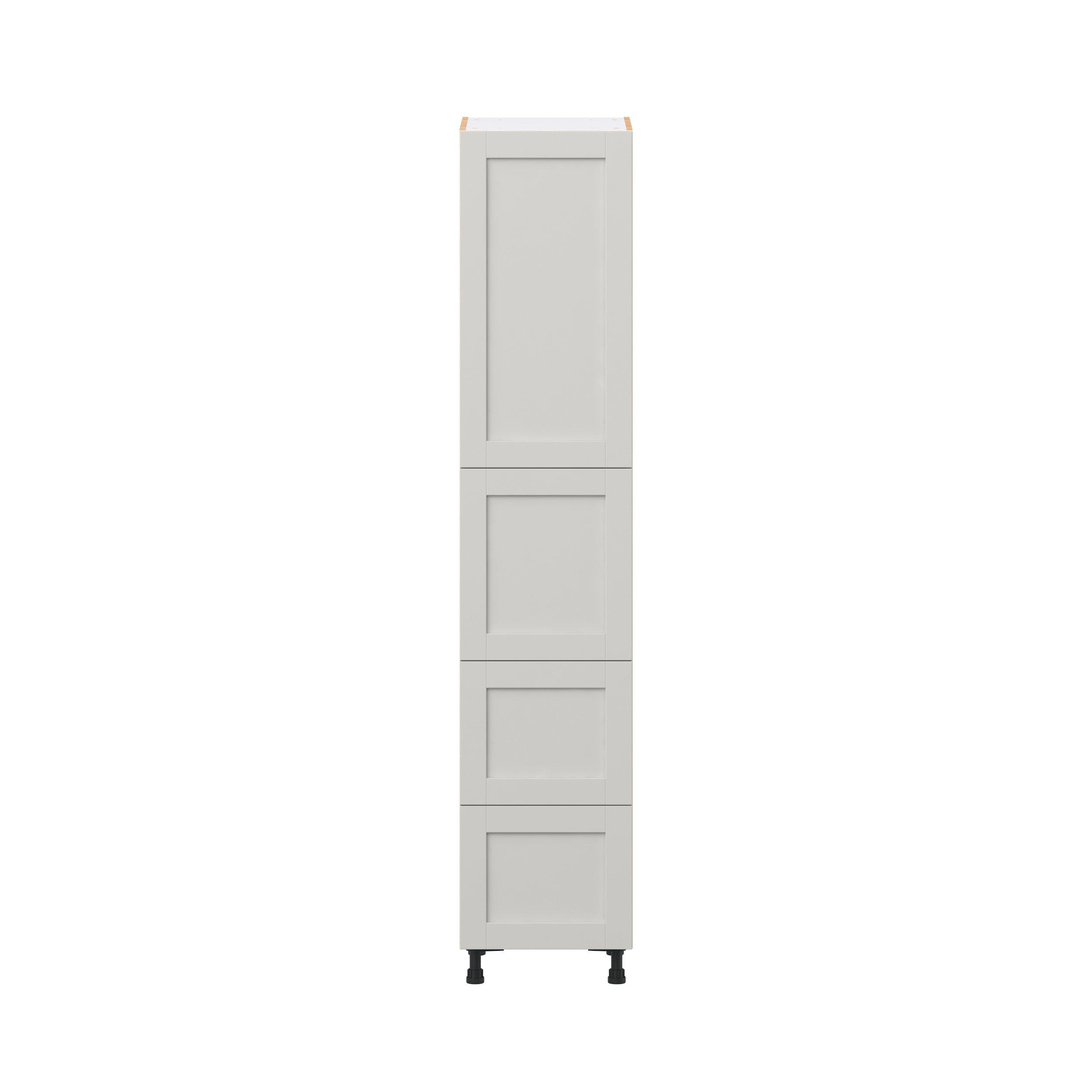 Summerhill 18 in. Light Gray Door and Drawer Pantry Cabinet with Inner Pull-Out
