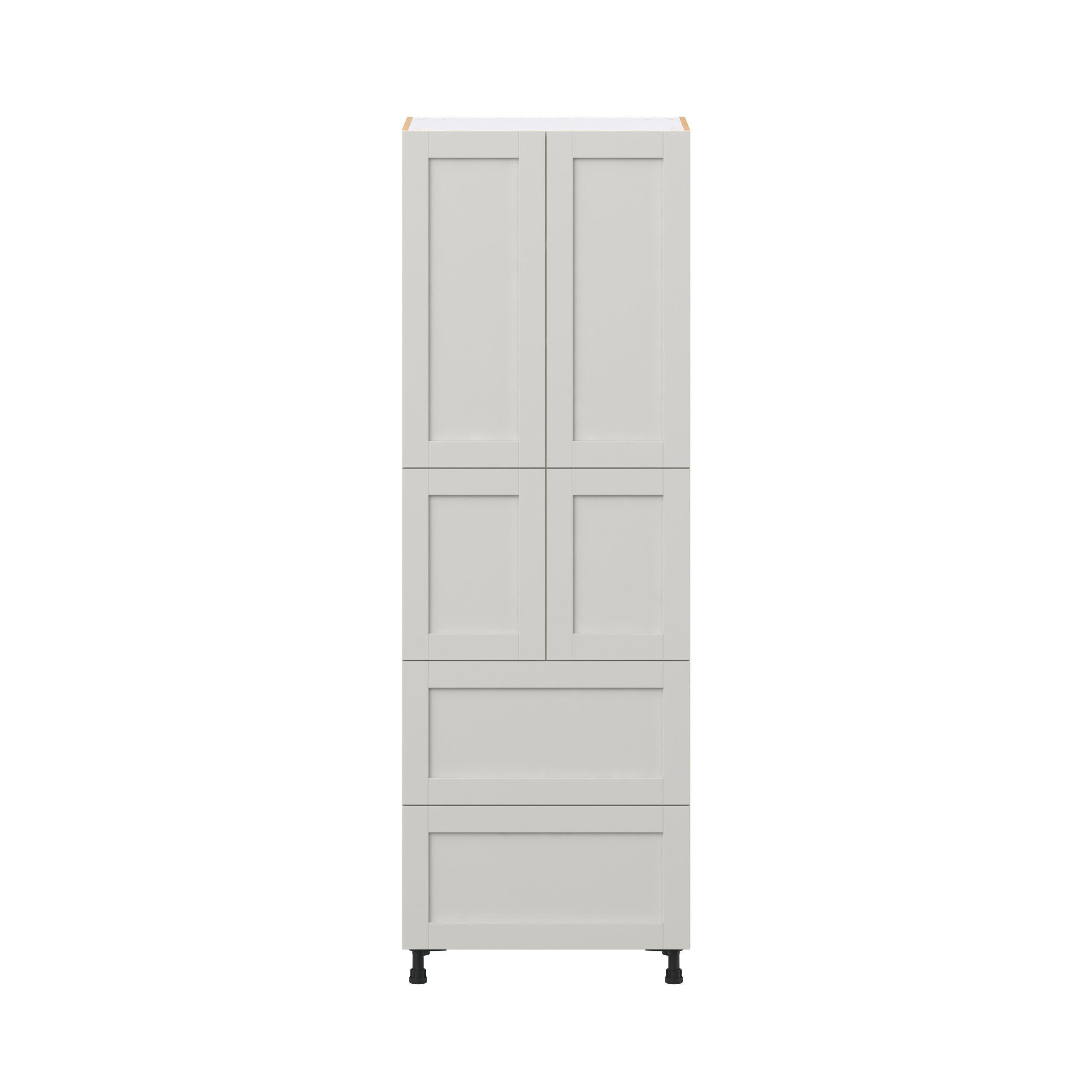 Summerhill 30 in. Light Gray Door and Drawer Pantry Cabinet with Inner Pull-Out