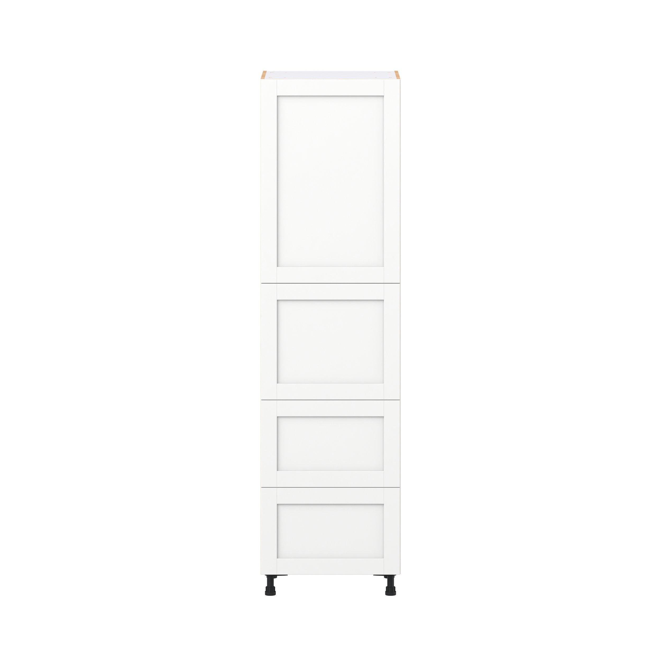 Summerhill 24 in. Bright White Door and Drawer Pantry Cabinet with Inner Pull-Out
