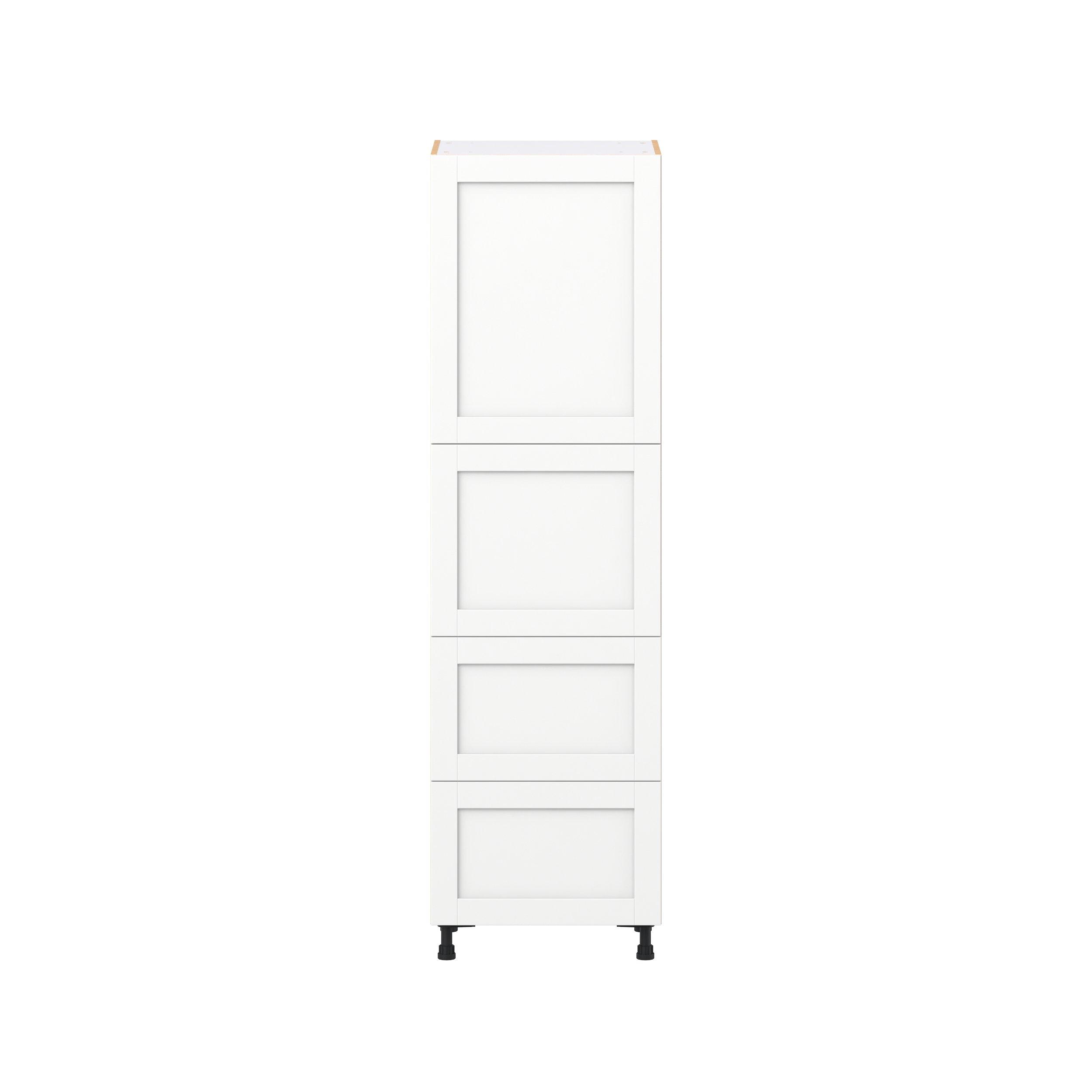 Summerhill 24 in. Bright White Door and Drawer Pantry Cabinet with Inner Pull-Out