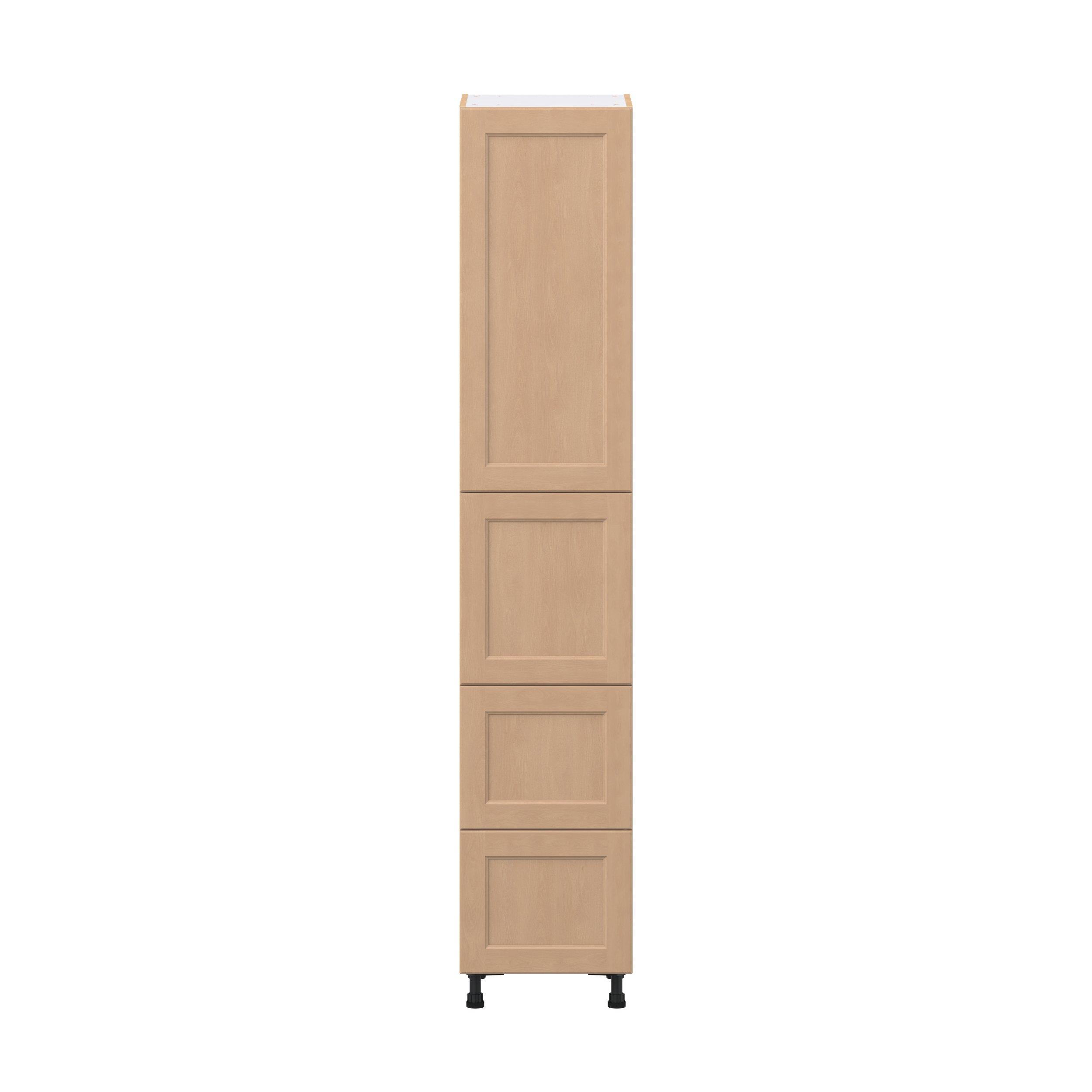Sugarhill 18 in. Stained Sugar Cookie Door and Drawer Pantry Cabinet with Inner Pull-Out