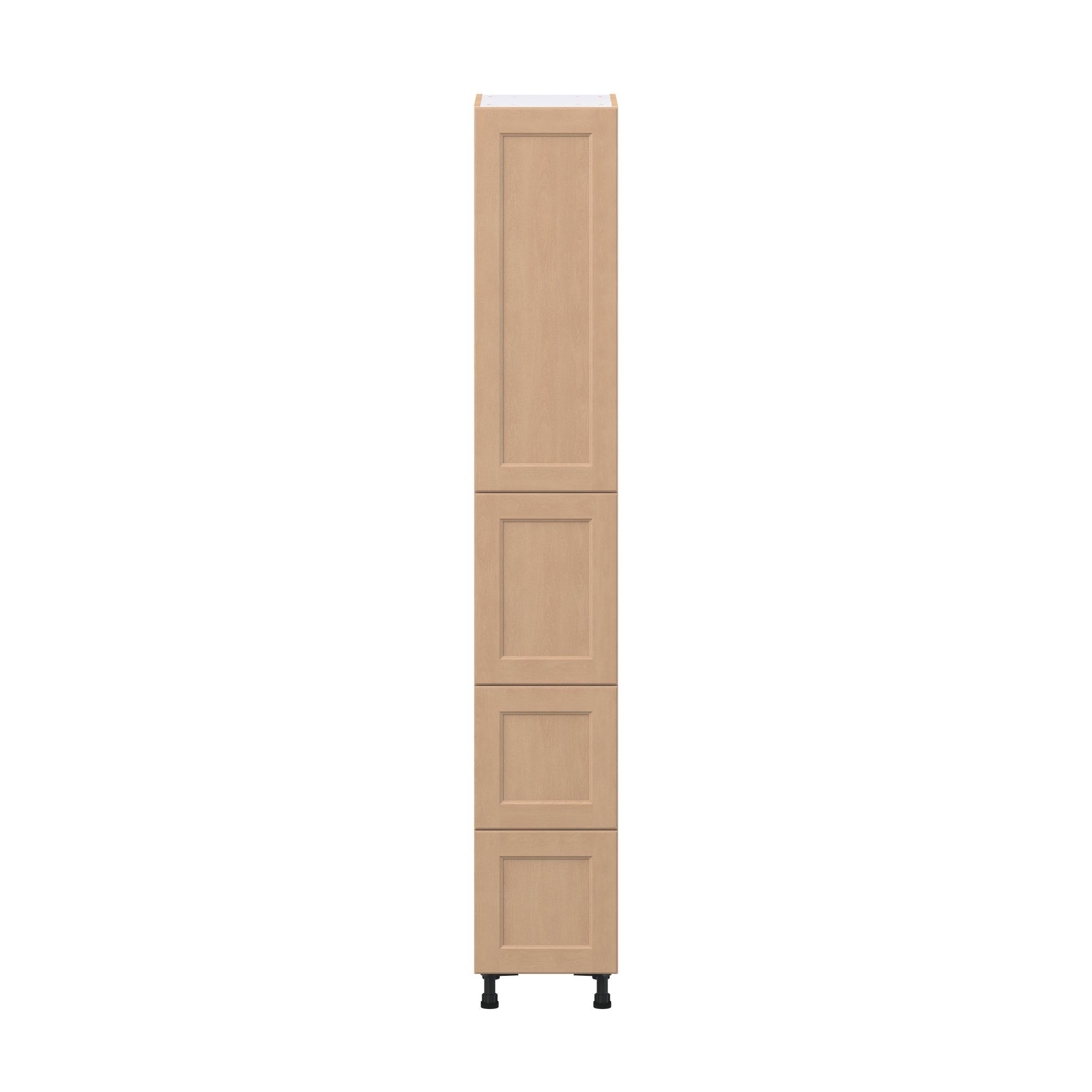 Sugarhill 15 in. Stained Sugar Cookie Door and Drawer Pantry Cabinet with Inner Pull-Out