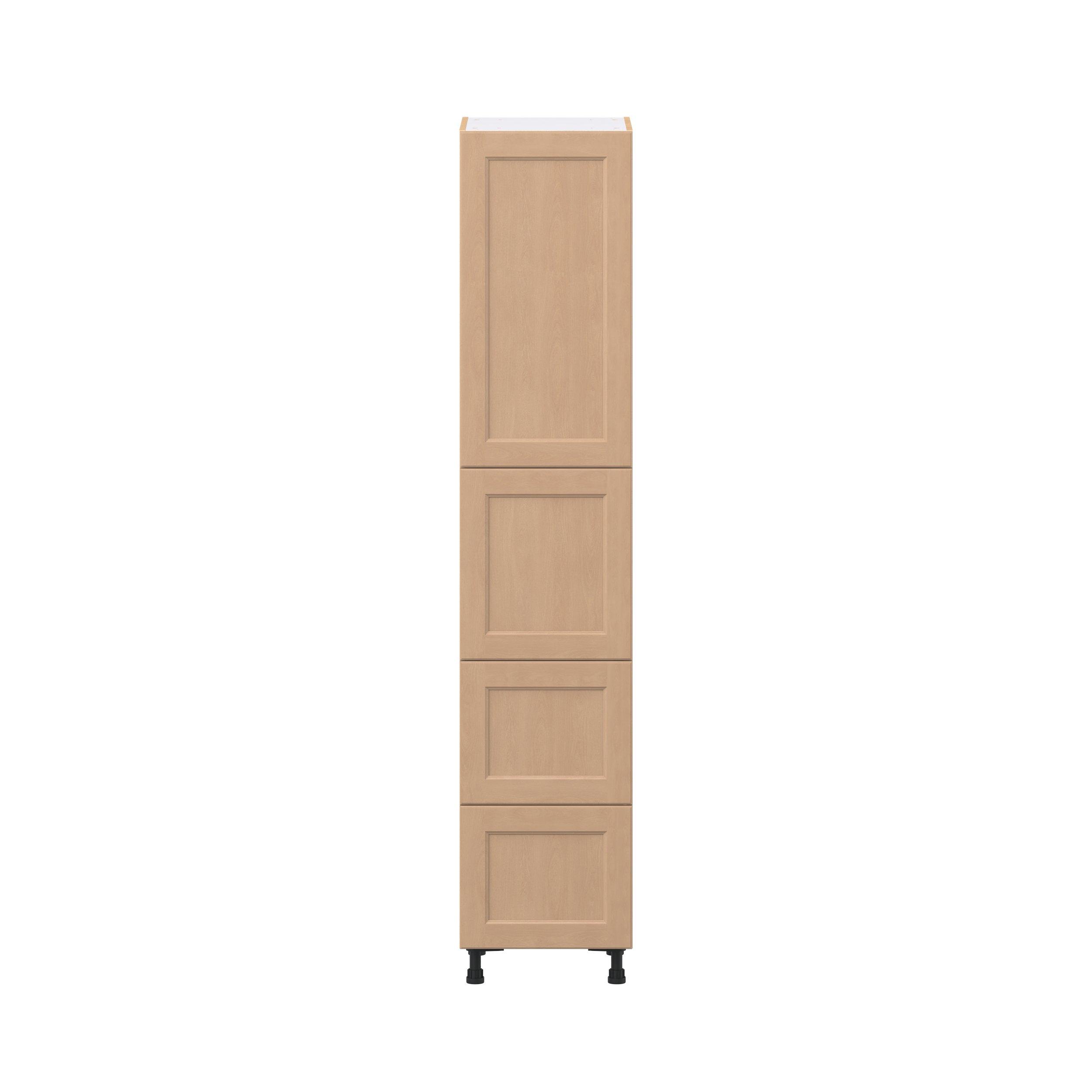 Sugarhill 18 in. Stained Sugar Cookie Door and Drawer Pantry Cabinet with Inner Pull-Out