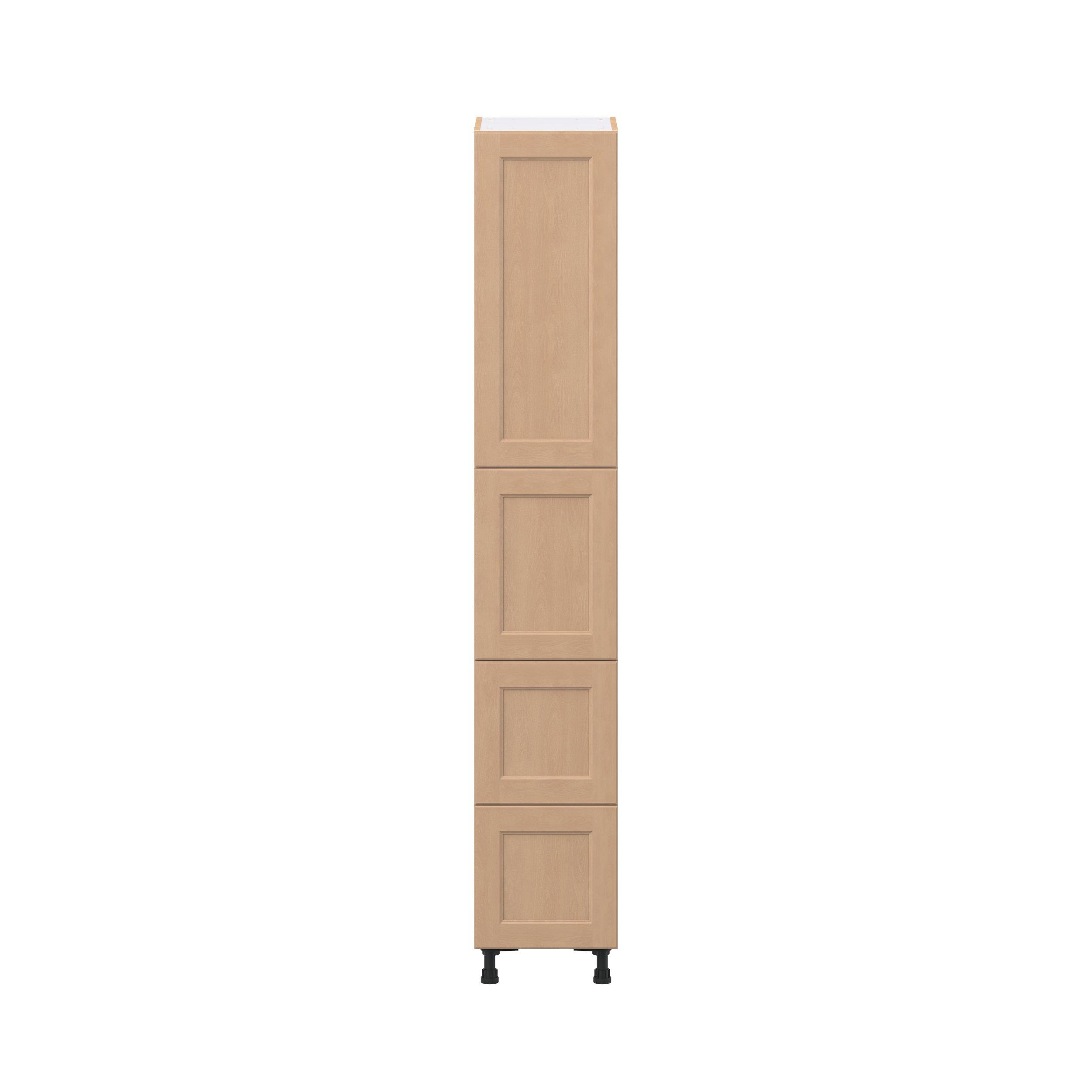 Sugarhill 15 in. Stained Sugar Cookie Door and Drawer Pantry Cabinet with Inner Pull-Out