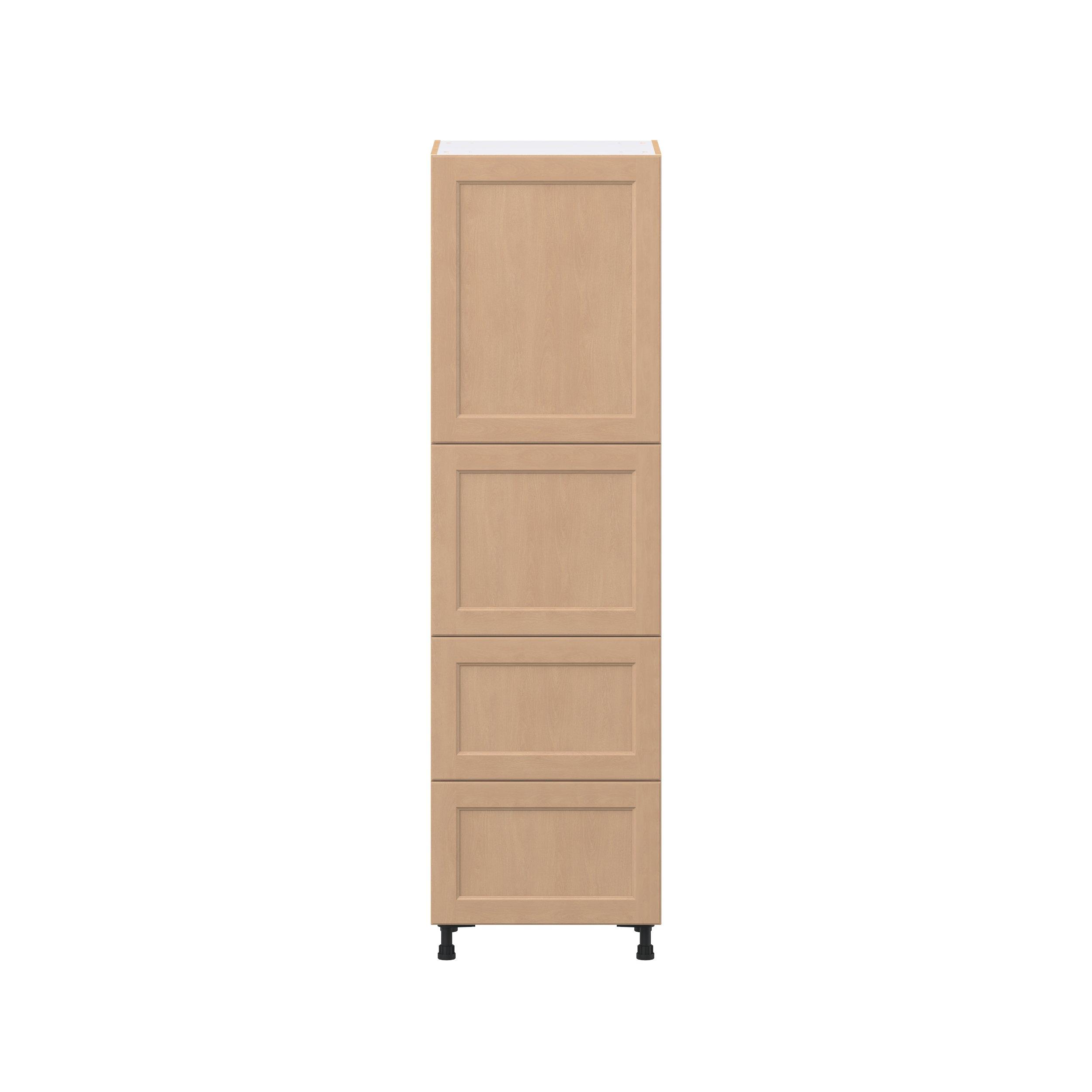 Sugarhill 24 in. Stained Sugar Cookie Door and Drawer Pantry Cabinet with Inner Pull-Out