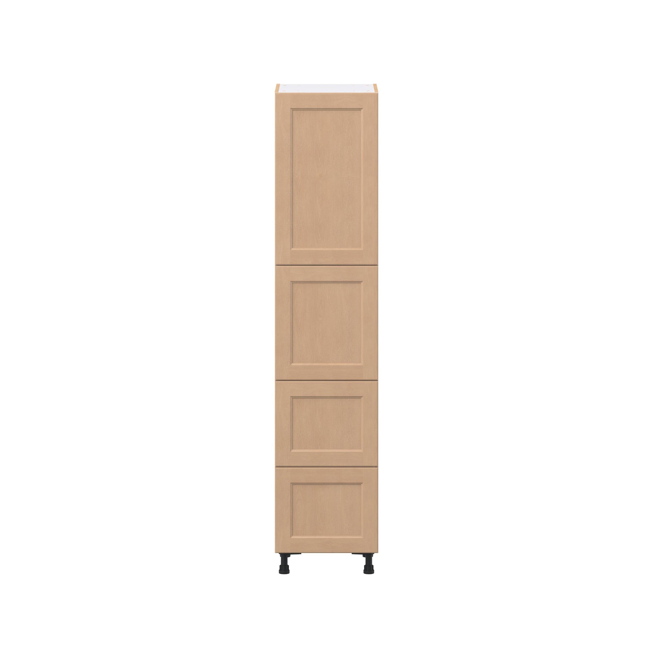Sugarhill 18 in. Stained Sugar Cookie Door and Drawer Pantry Cabinet with Inner Pull-Out