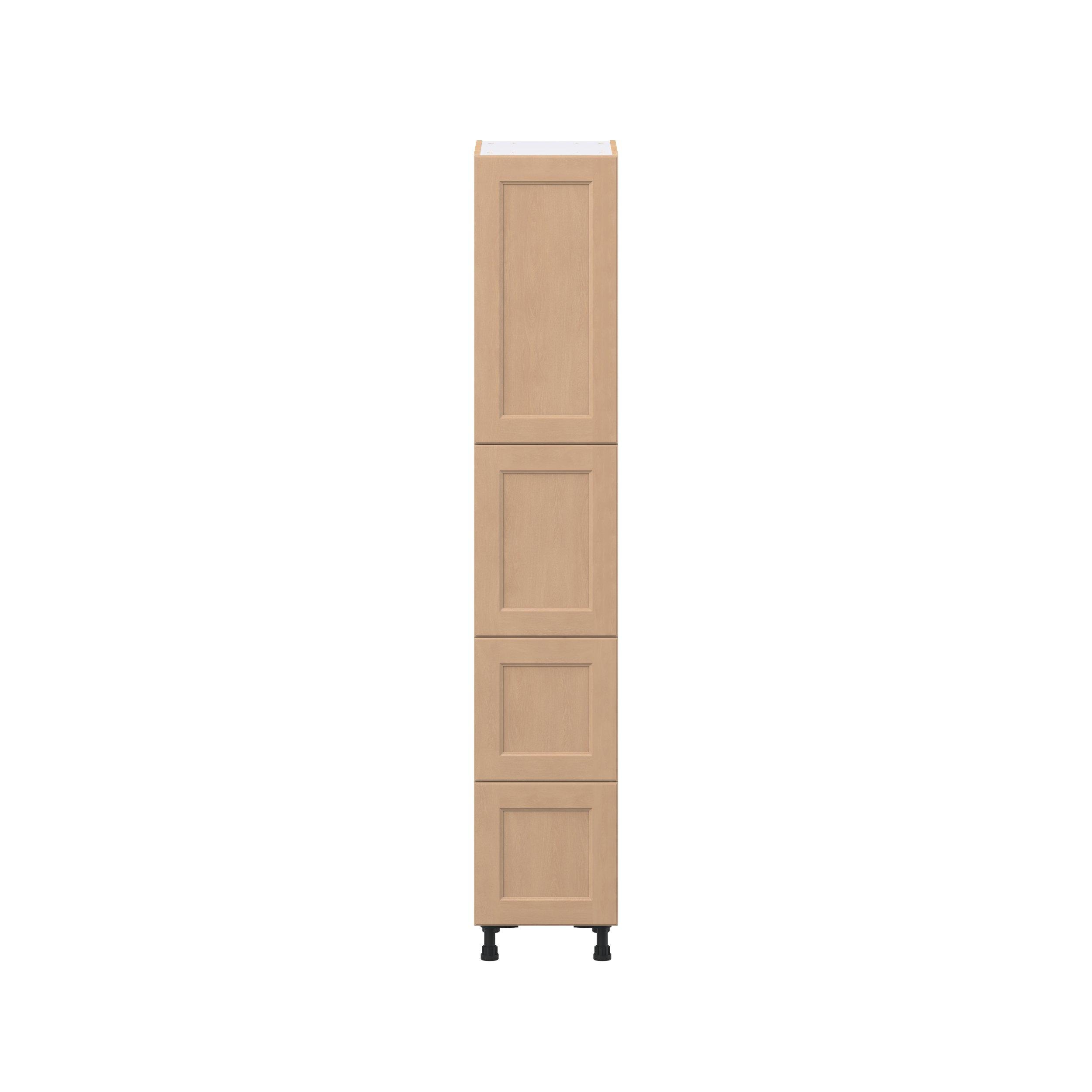 Sugarhill 15 in. Stained Sugar Cookie Door and Drawer Pantry Cabinet with Inner Pull-Out
