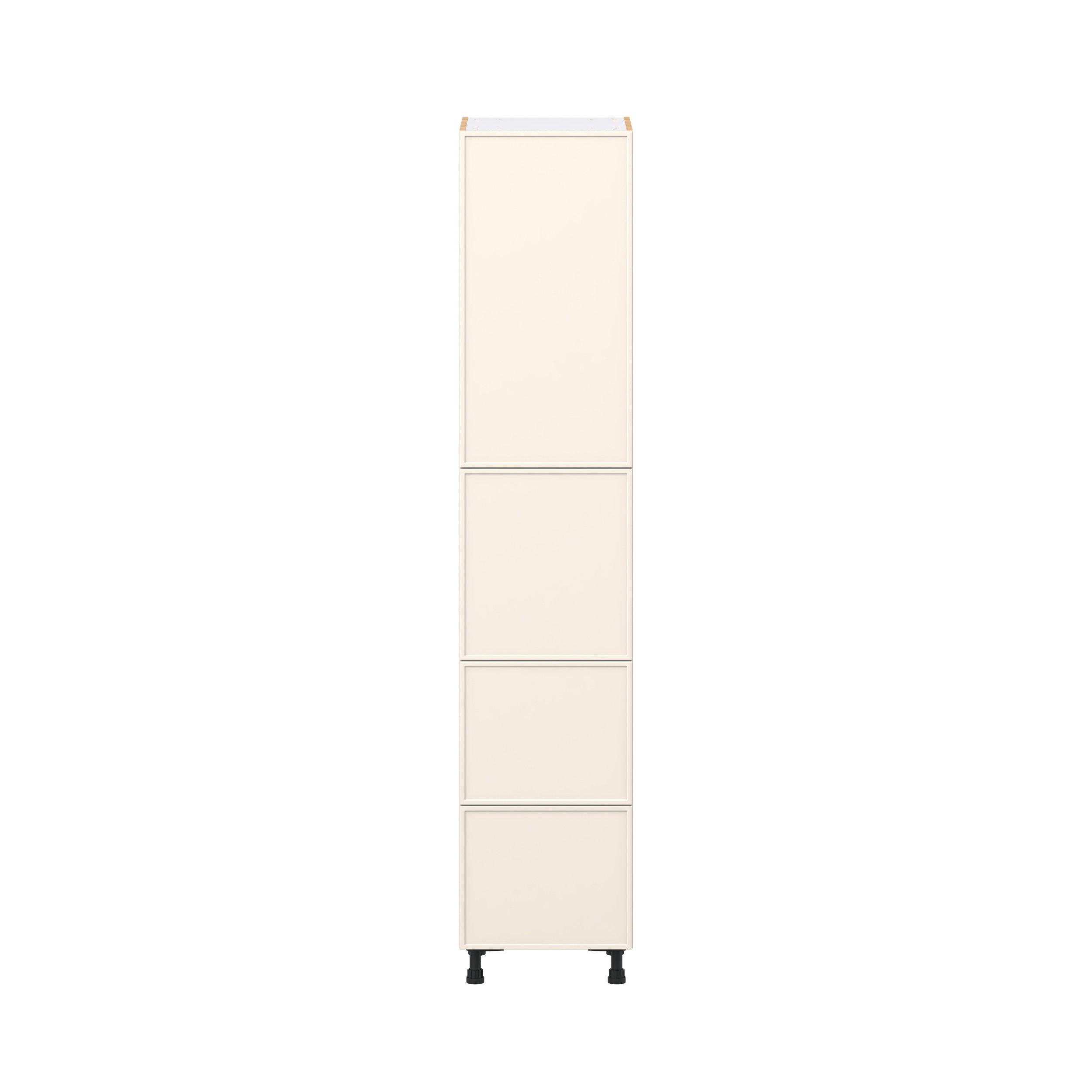 Linden 18 in. Painted Washed Linen Door and Drawer Pantry Cabinet with Inner Pull-Out