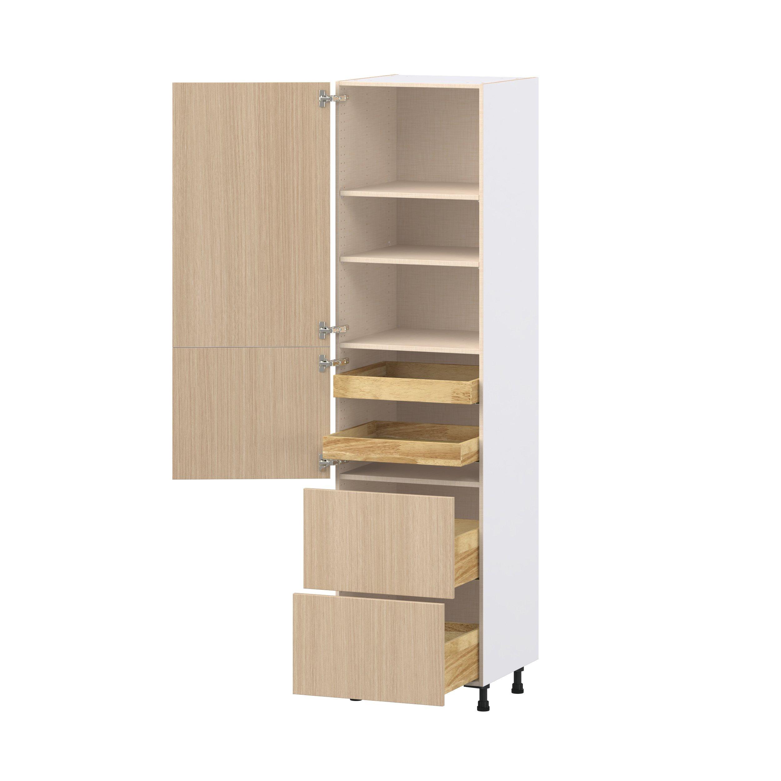 Glenwood 24 in. Mojavi Oak Door and Drawer Pantry Cabinet with Inner Pull-Out