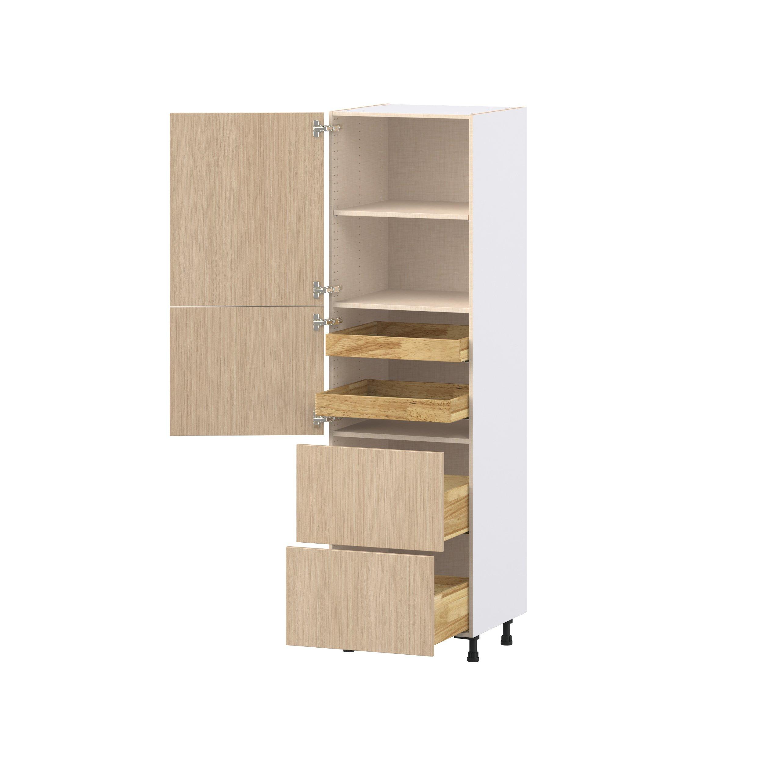 Glenwood 24 in. Mojavi Oak Door and Drawer Pantry Cabinet with Inner Pull-Out