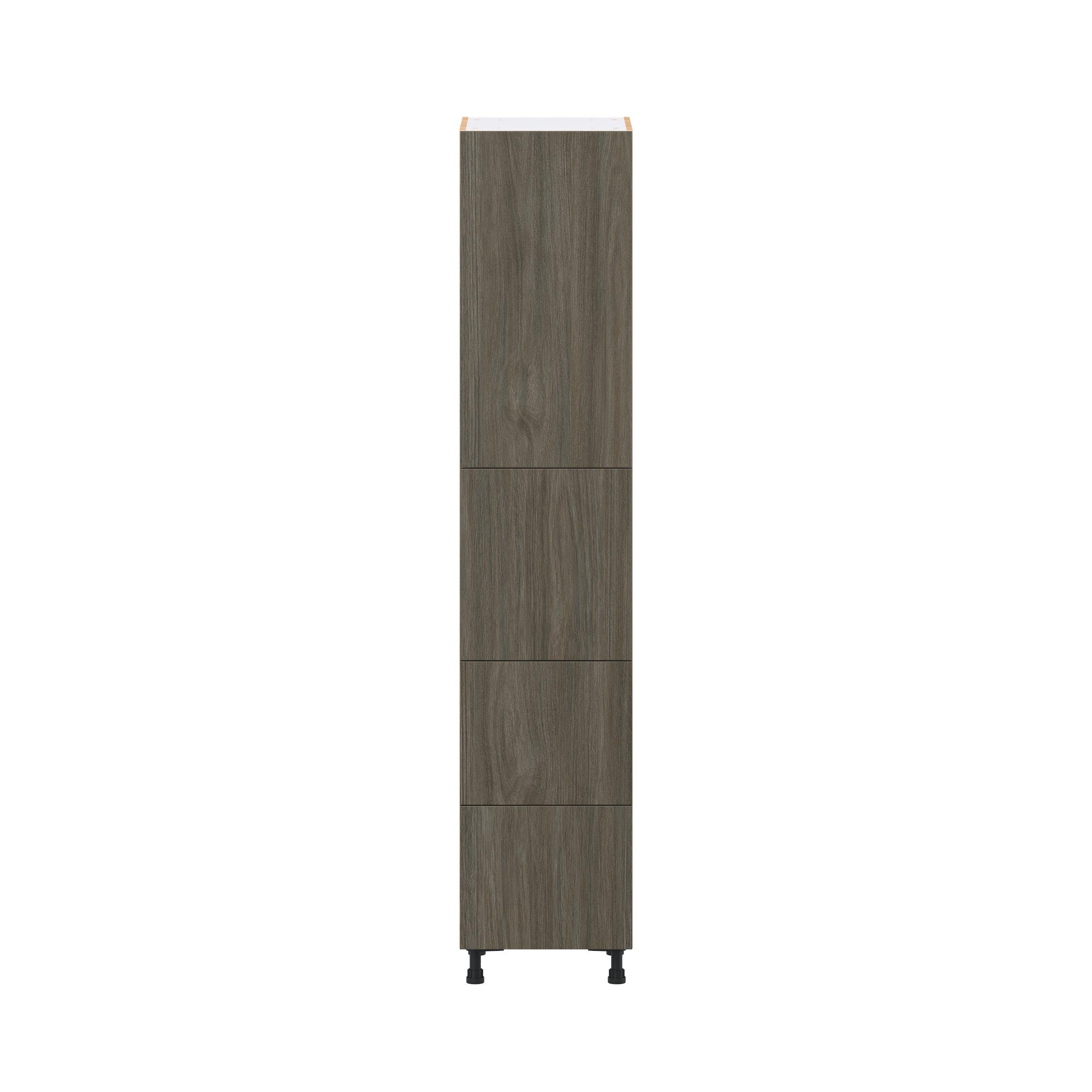 Glenwood 18 in. Burnt Walnut Door and Drawer Pantry Cabinet with Inner Pull-Out