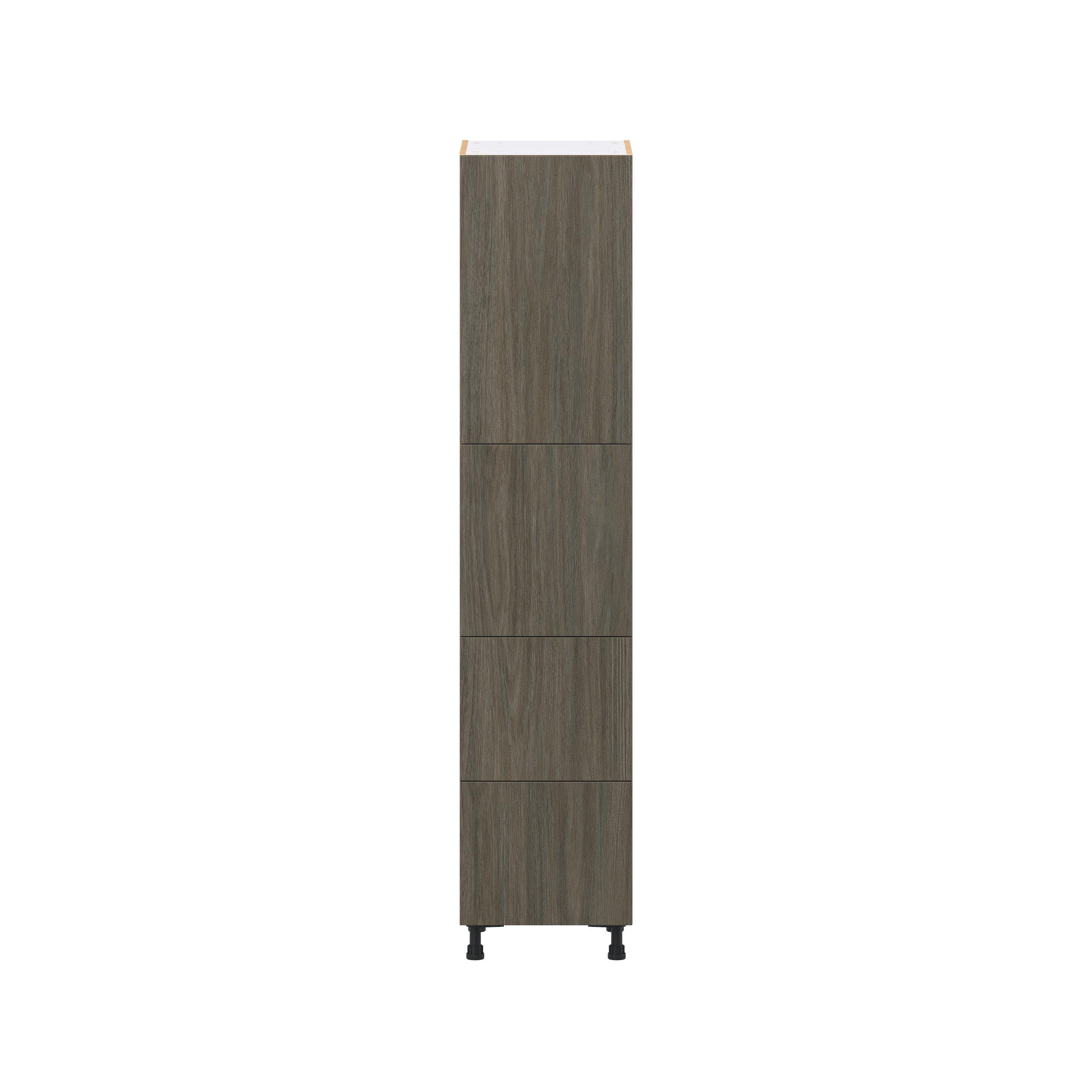 Glenwood 18 in. Burnt Walnut Door and Drawer Pantry Cabinet with Inner Pull-Out