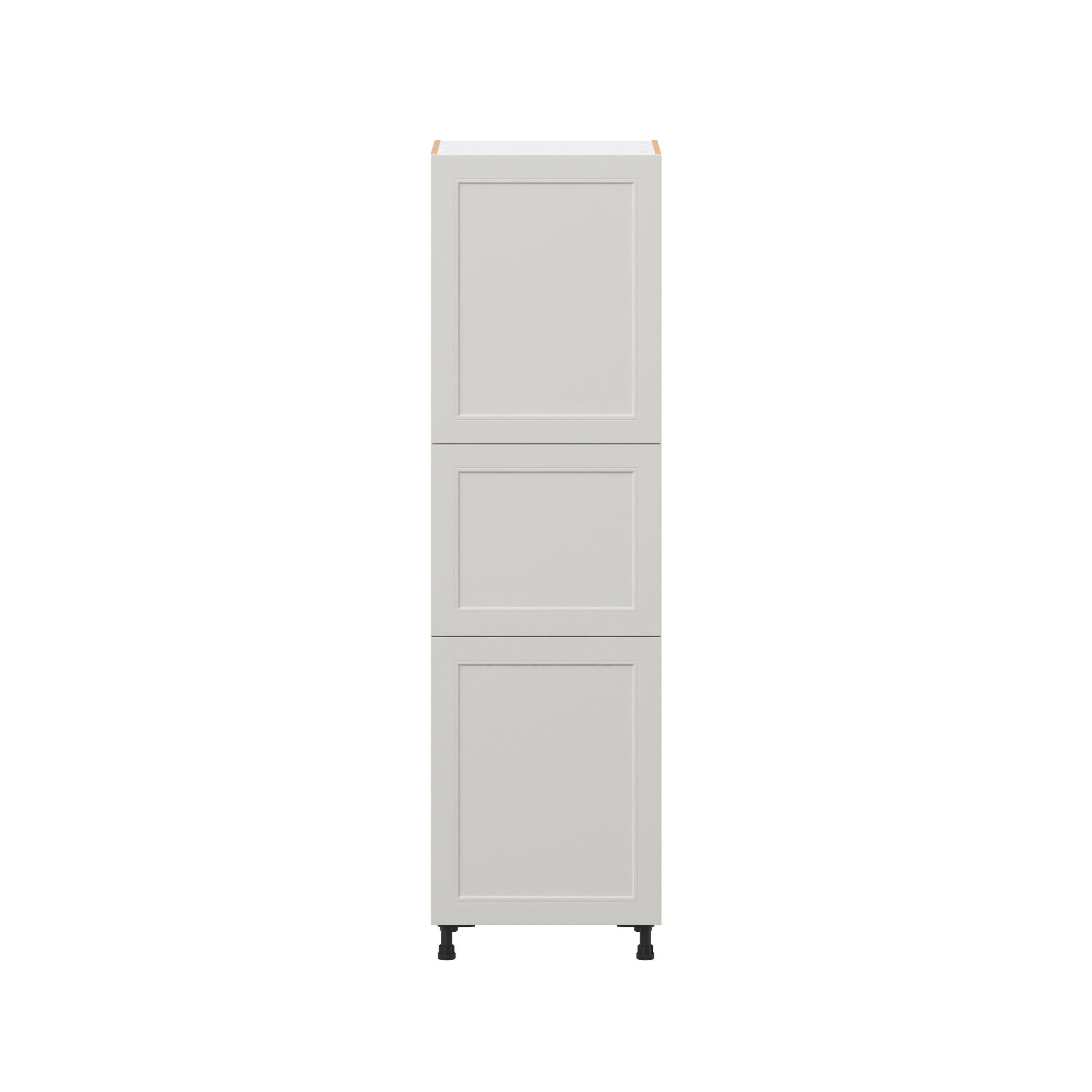 Lenox 24 in. Painted Light Gray Pantry Cabinet with Inner Pull-Out Drawer